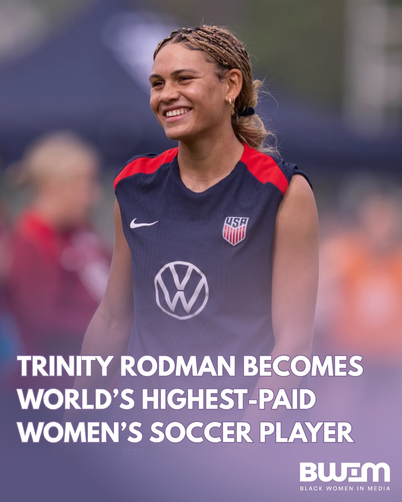 Black - History made, standards raised. ⚽👑 Star forward Trinity Rodman ...
