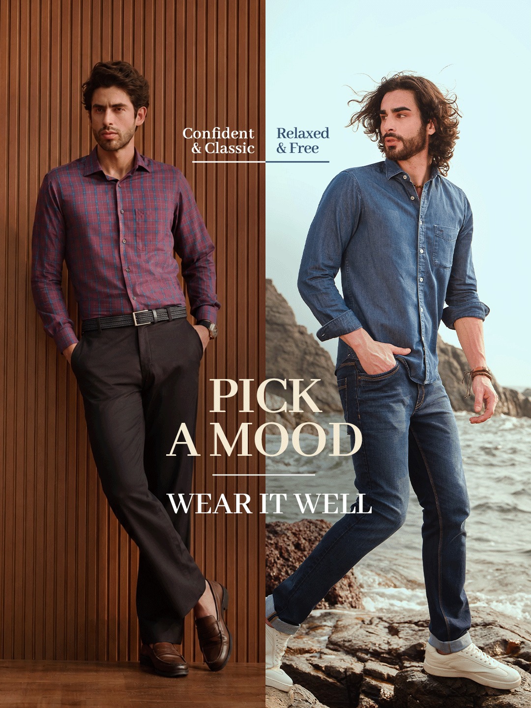 If your week had a dress code, what would today be? Classic or Relaxed? Comment below 👇🏻 Refine your style with ColorPlus, Visit store:- bit.ly/47RaM3b Explore our products at myraymond.com #ColorPlus #IndigoClub #