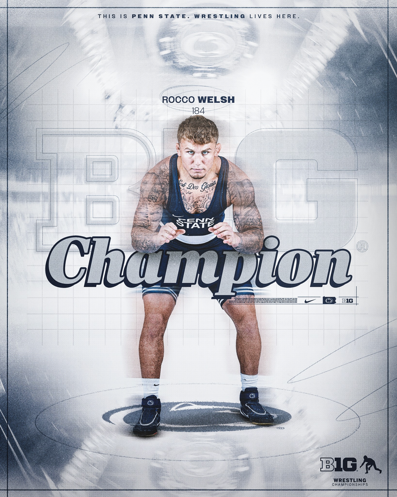 That's OUR Rocco! Welsh wins his first Big Ten title with a