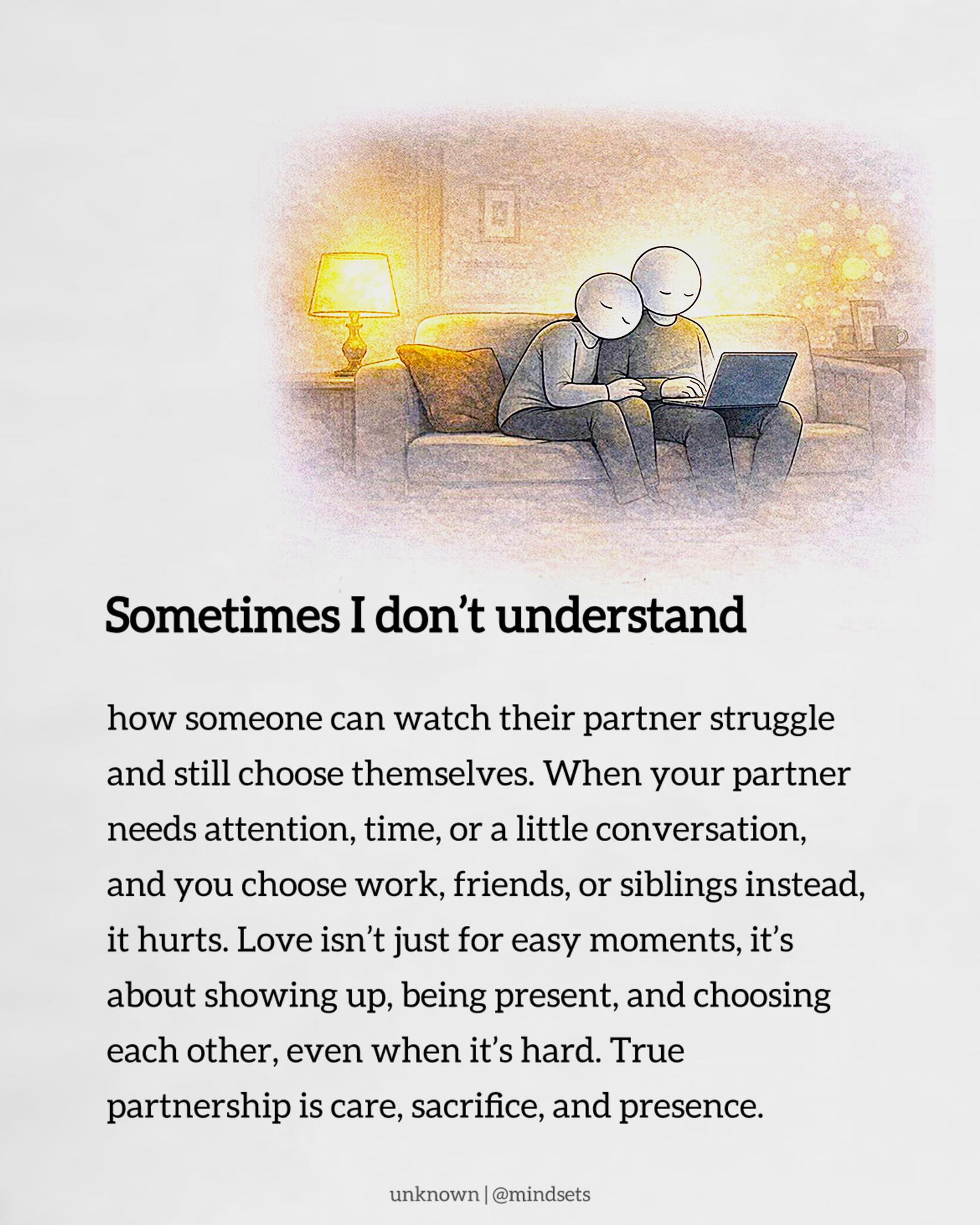 Mindsets - Stop letting convenience define your love. When your partner ...