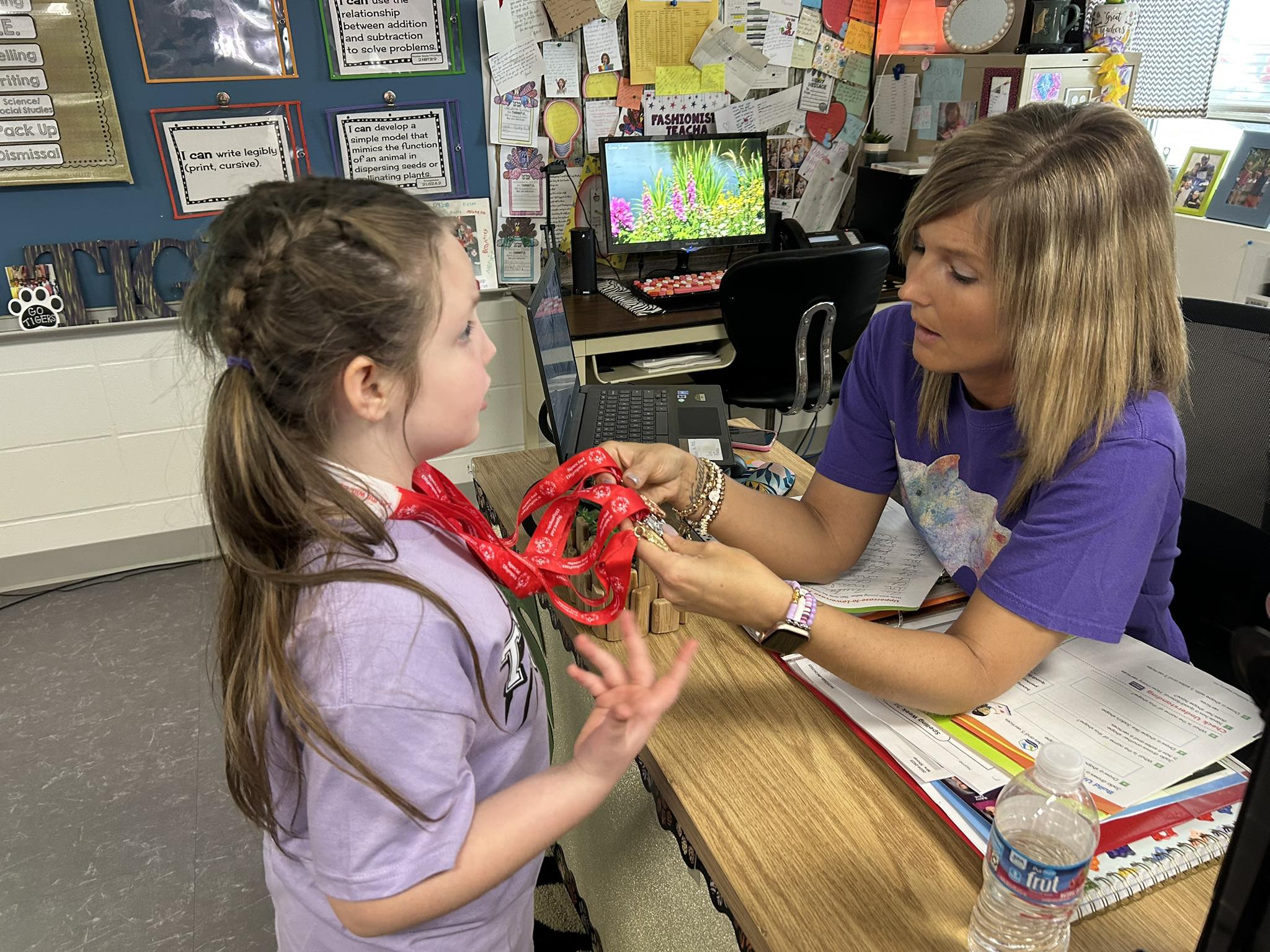 Green - Telling Mrs. Shoop all about her amazing day! Gold, silver, and ...
