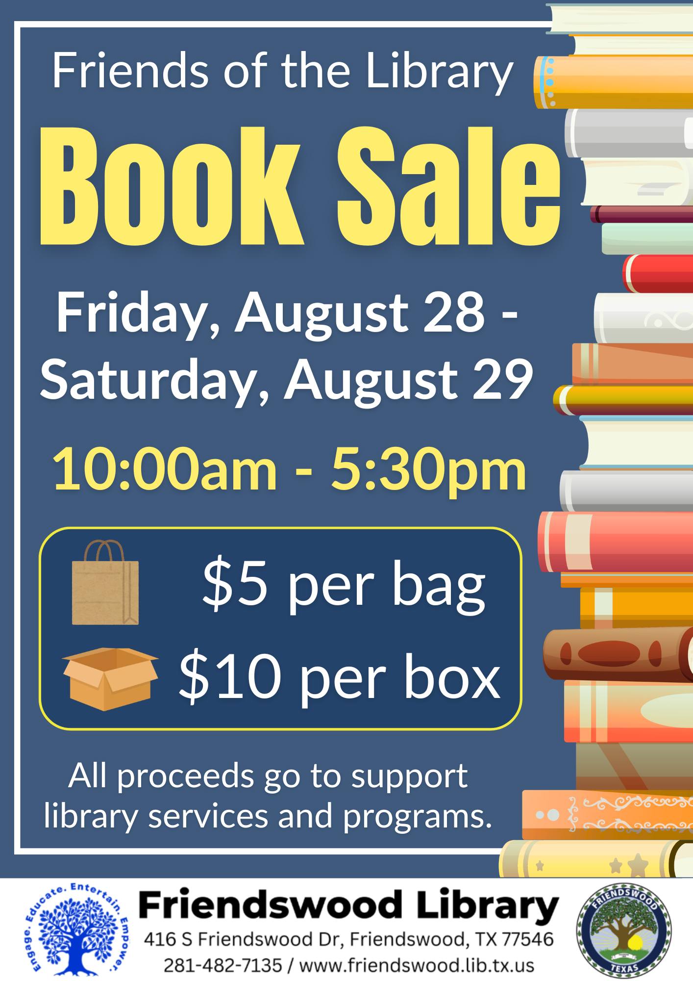 書 Limited-Time Sale (Until Friday) Mark your calendars for our upcoming Book Sale!
