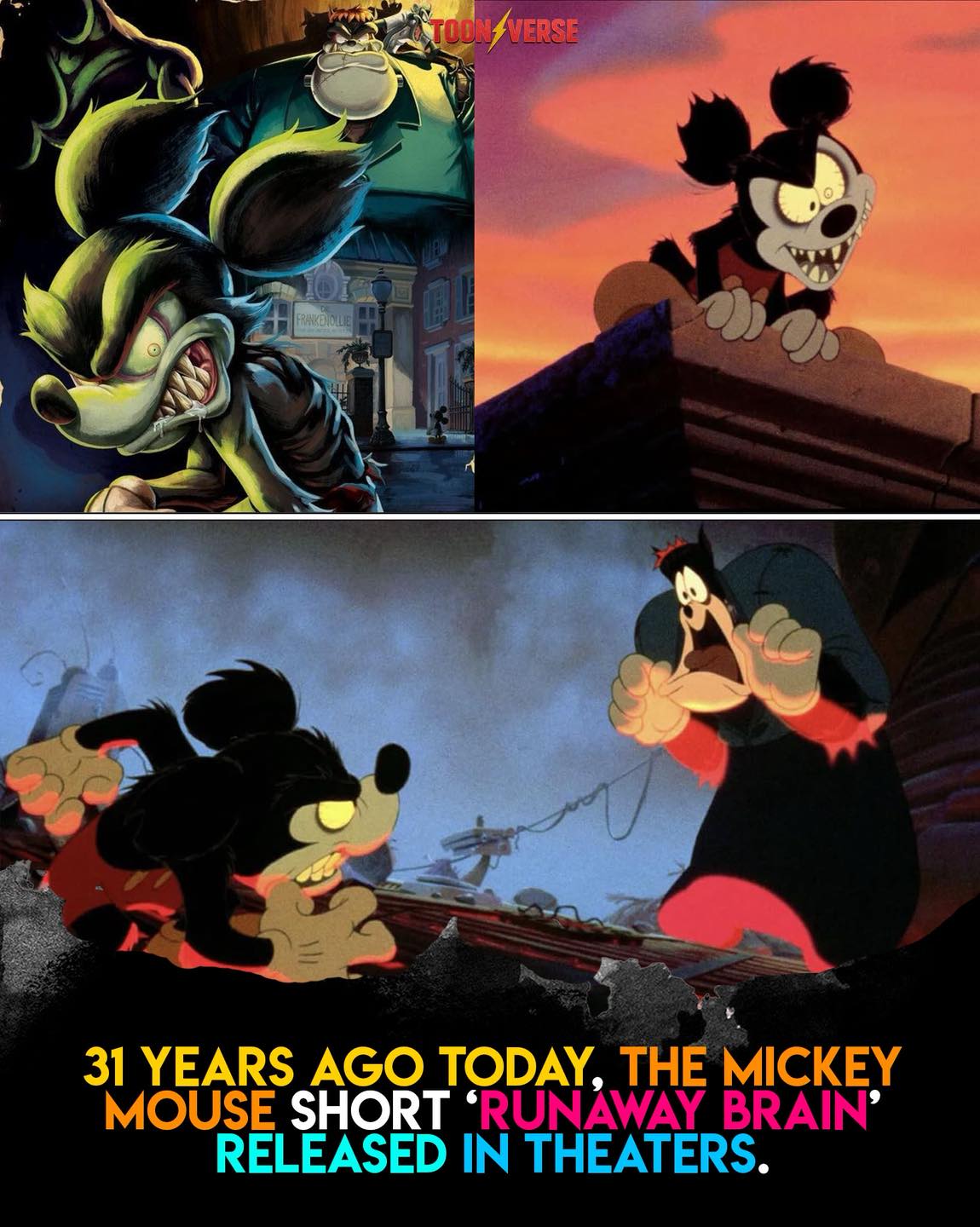 Happy 31st Anniversary to Disney's Runaway Brain! 🧠⚡ Released on
