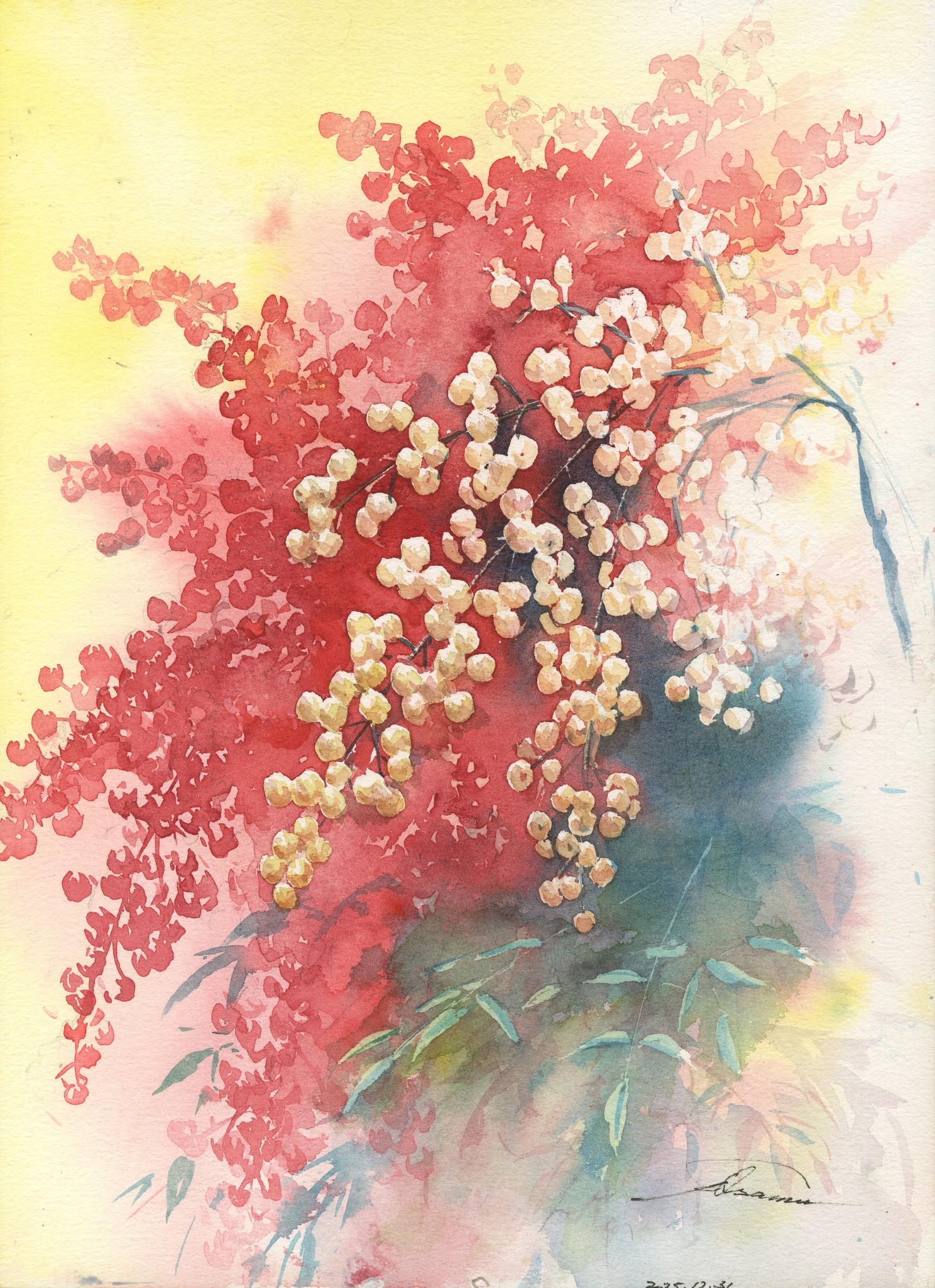 柴田治 水彩画展 ～ふるさとの山 ふるさとの川～ 七ツ森「F4」出展作品