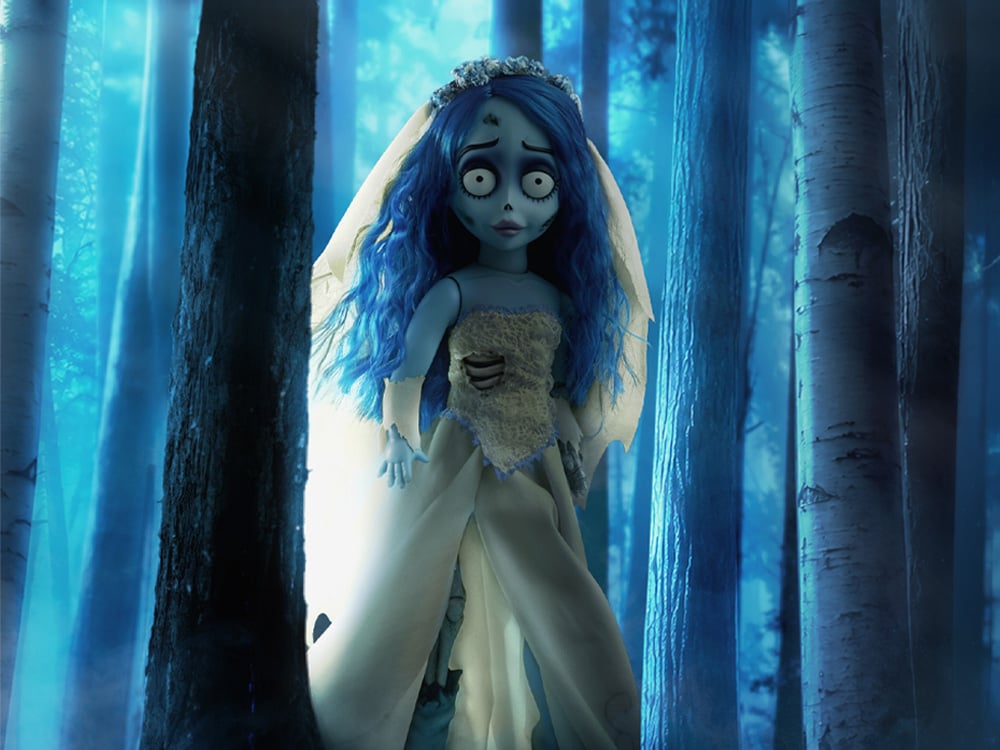 corpse bride blue dress With this hand, I will lift your sorrows 💙 Say hello to the hauntingly beautiful Bride. Inspired by Tim Burton's film, the Corpse is dressed in her iconic tattered wedding Sash Options:Without Sash making it a standout 11.12.25 Vintage Sugar Plum Girls