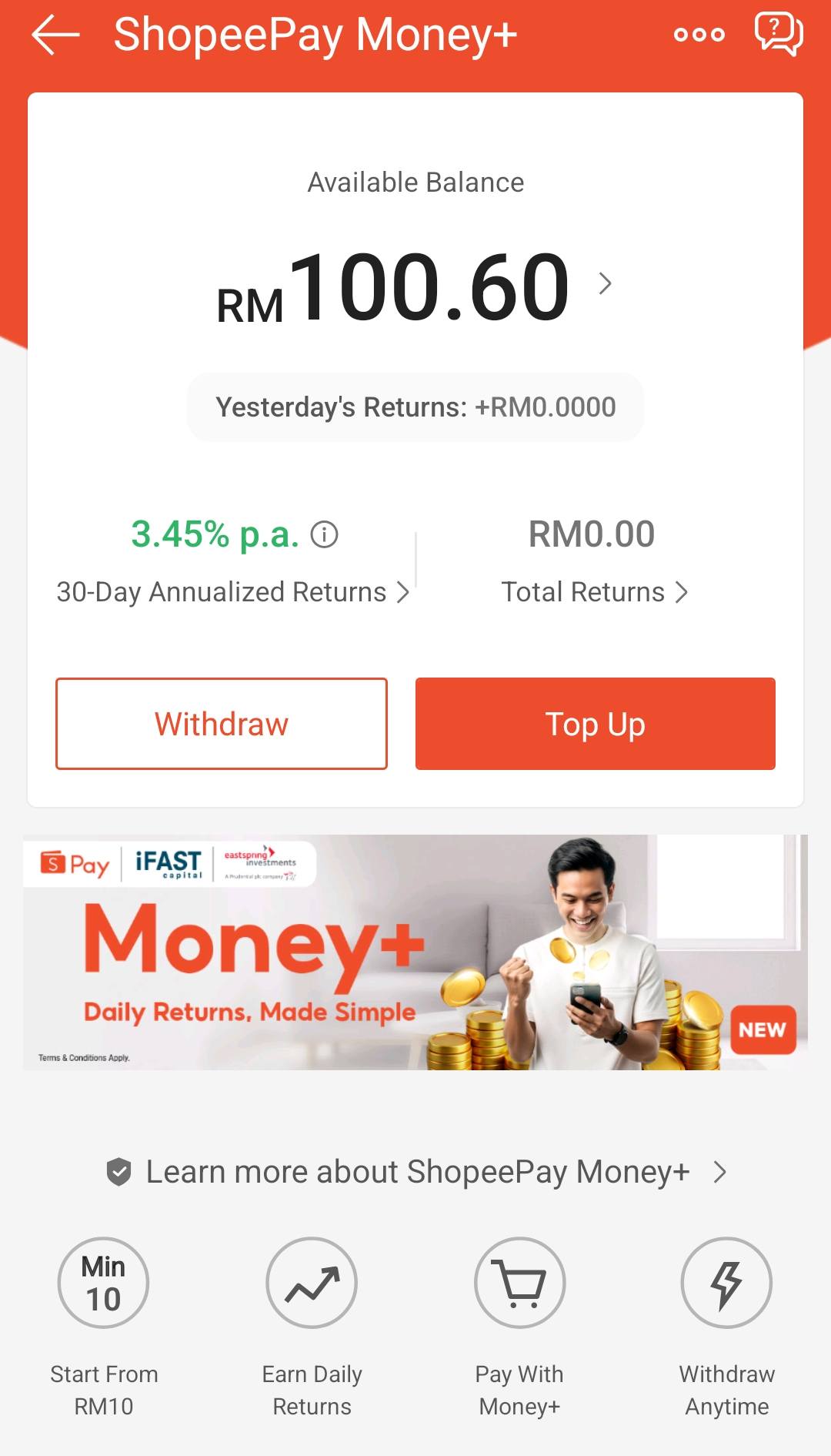 Money+ by ShopeePay I cannot... - MY Financial Society | Facebook