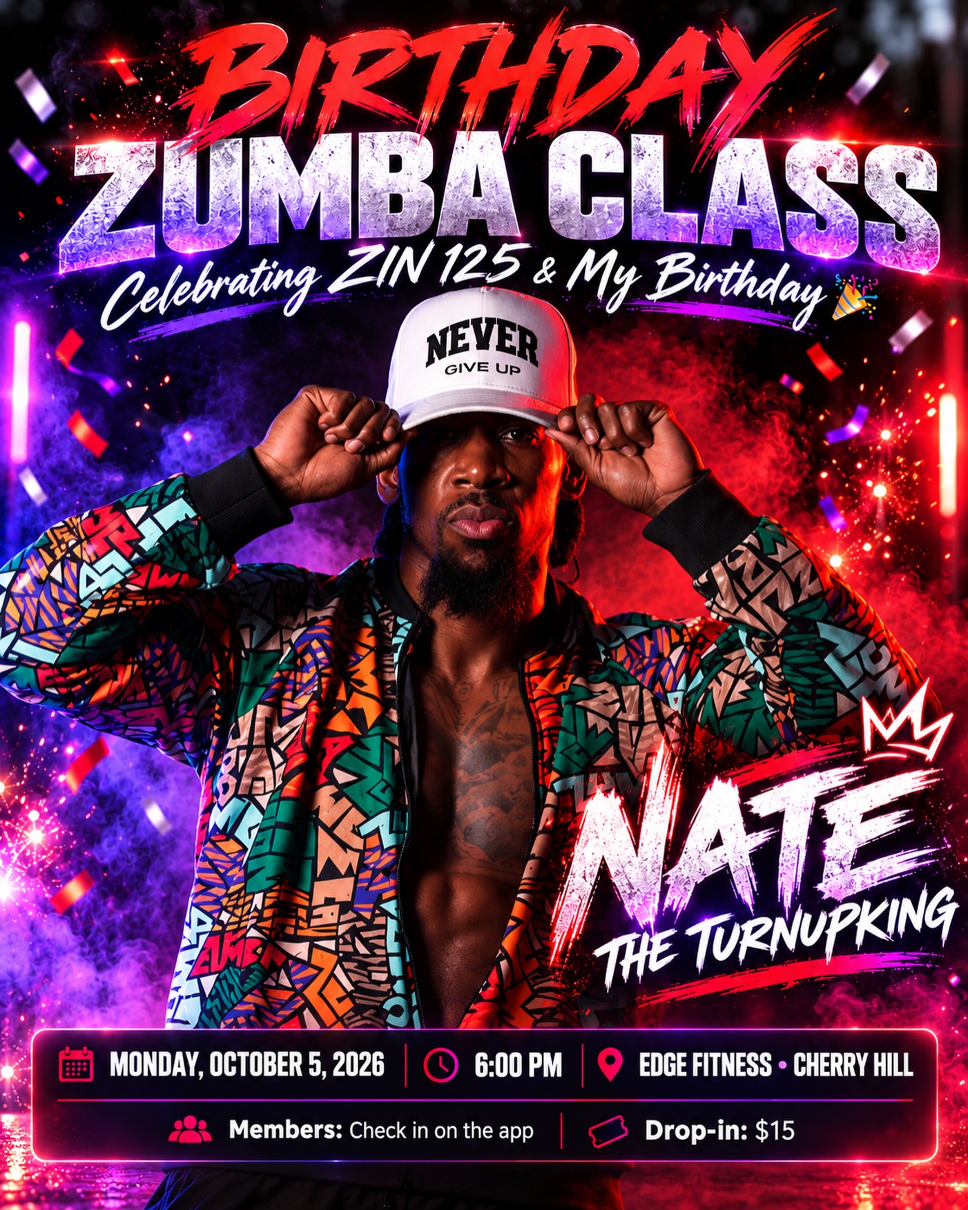 NateOffer - BIRTHDAY ZUMBA CLASS [ October 5th 2026] Next Monday I