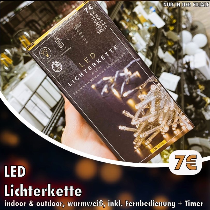 Dein Deko-Highlight für drinnen und draußen. ✨ • • • #lichterkette #lights #leavethelighton #home #dekorieren #einrichtungsideen #outdoor #homedecoration #tedi #gemütlich #lichter