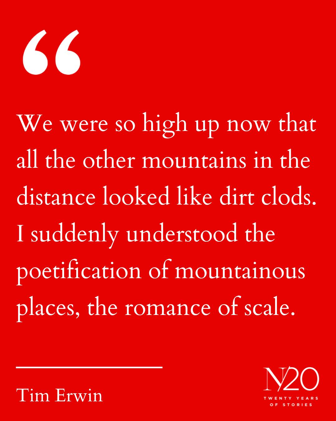 Narrative - —Tim Erwin, “The Fall Line,” finalist of the 2025 Winter ...