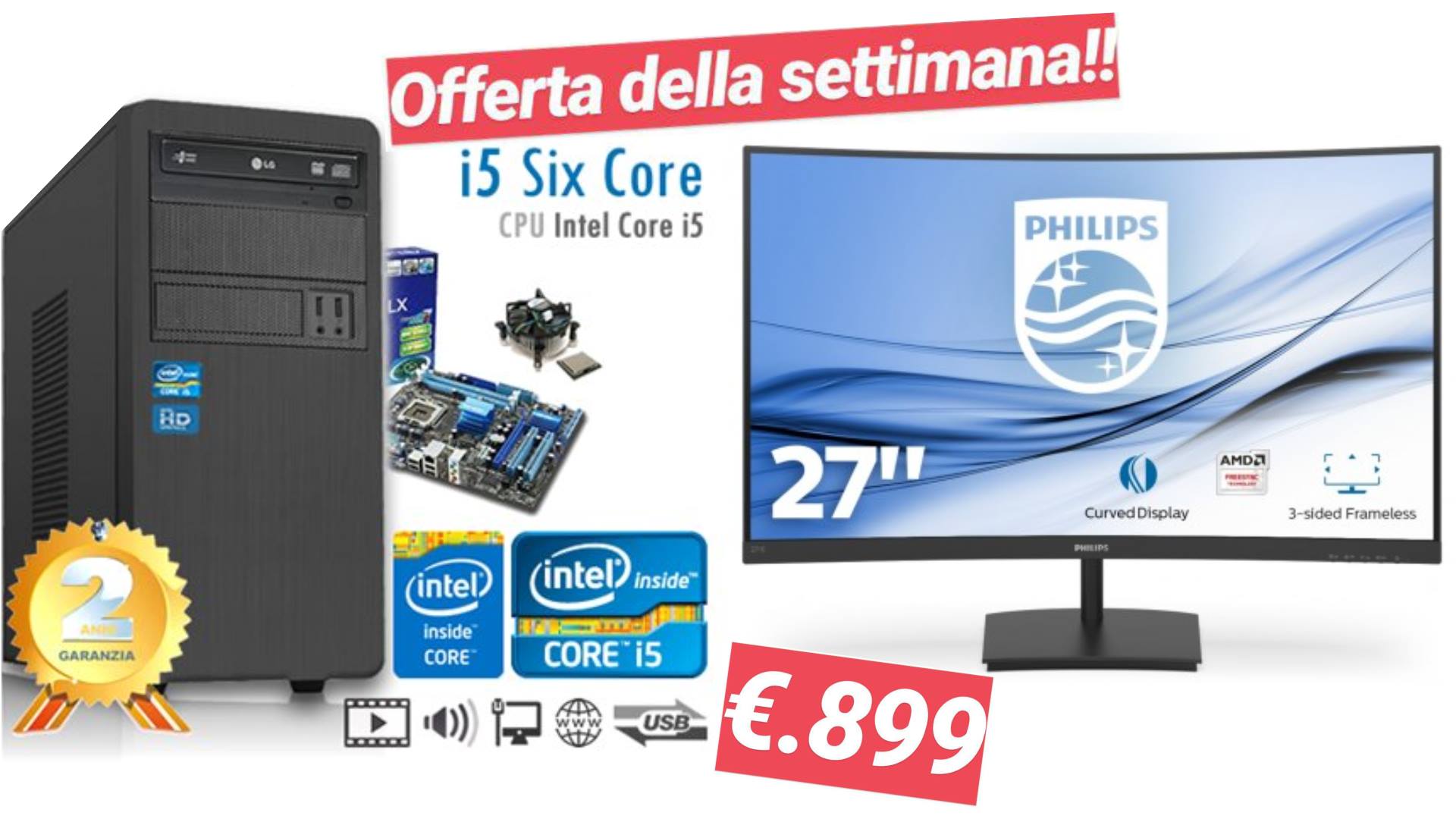 Server Rack B365M-A, I5 9ª Gen, 16GB DDR4 – Usato, Senza HDD, Senza OS - 2