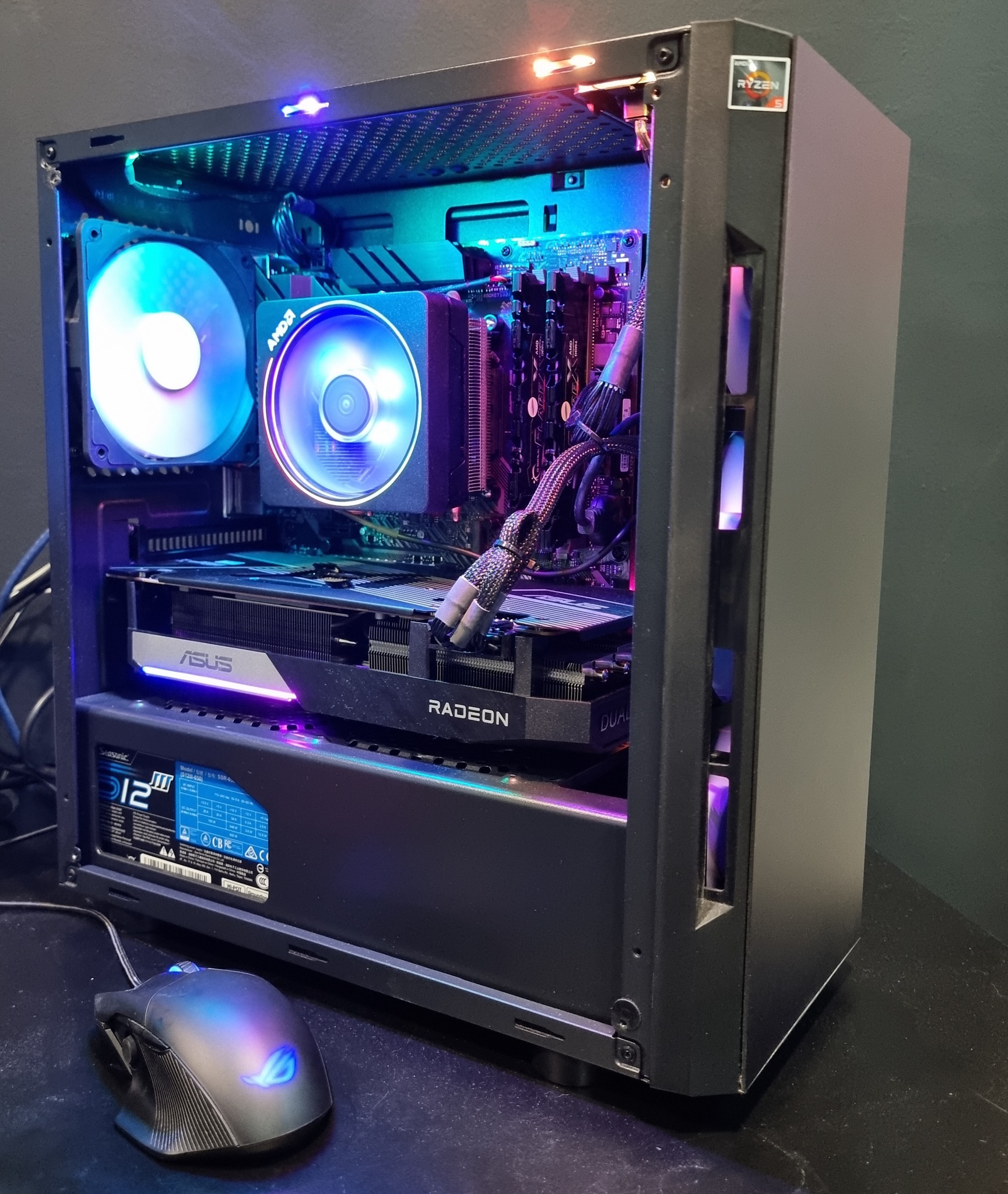 AMD Ryzen 5 5600x + RX 6700 XT Gaming PC Build Owner: Maria V. AMD