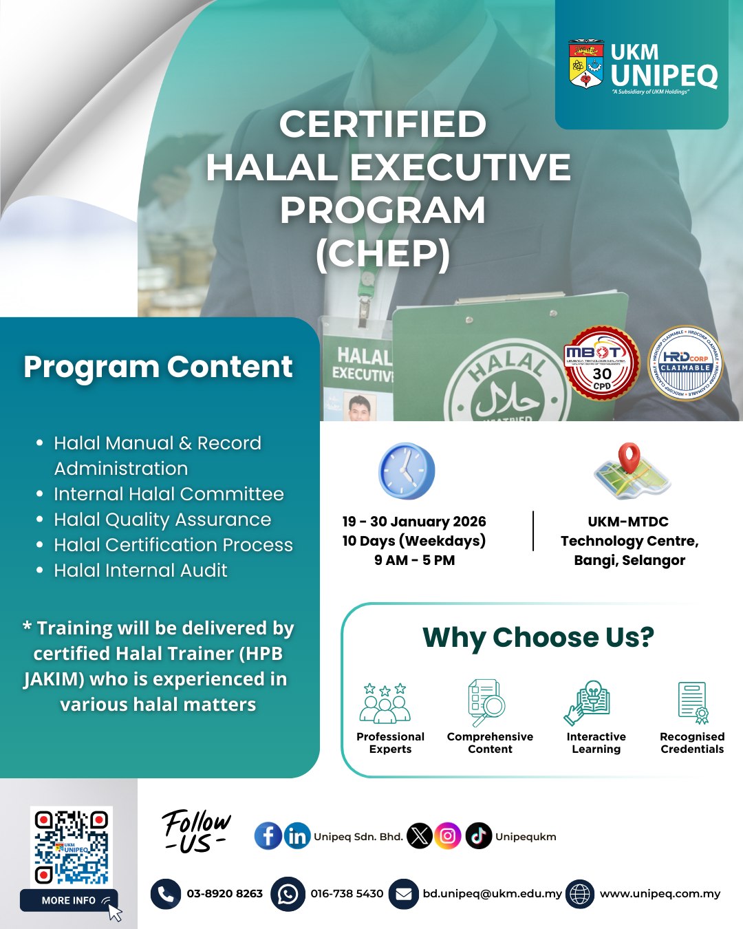 UNIPEQ - CERTIFIED HALAL EXECUTIVE PROGRAM (CHEP) | 19 - 30 JANUARY ...