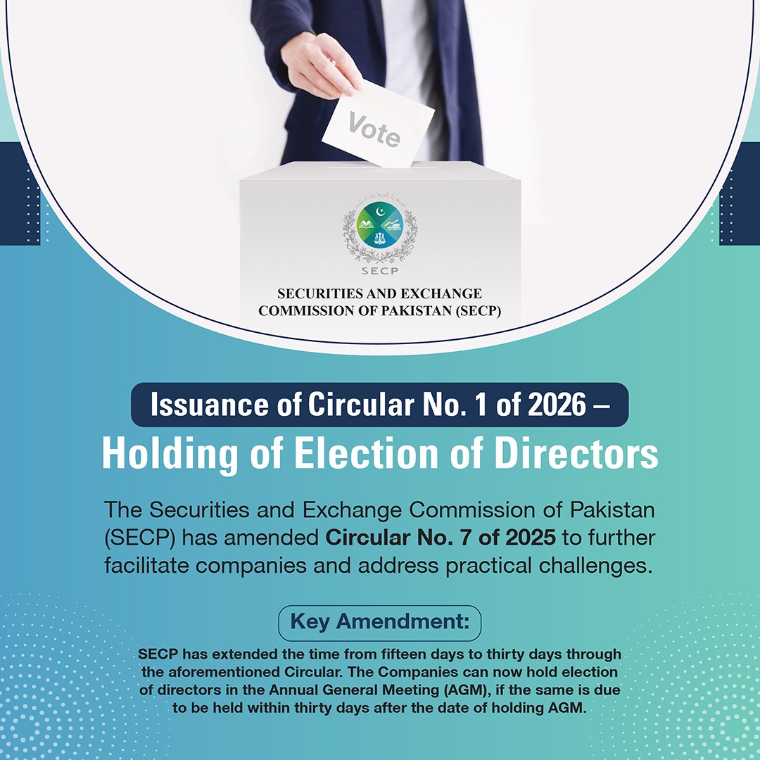SECP - Issuance of Circular No. 1 of 2026 – Holding of Election of ...