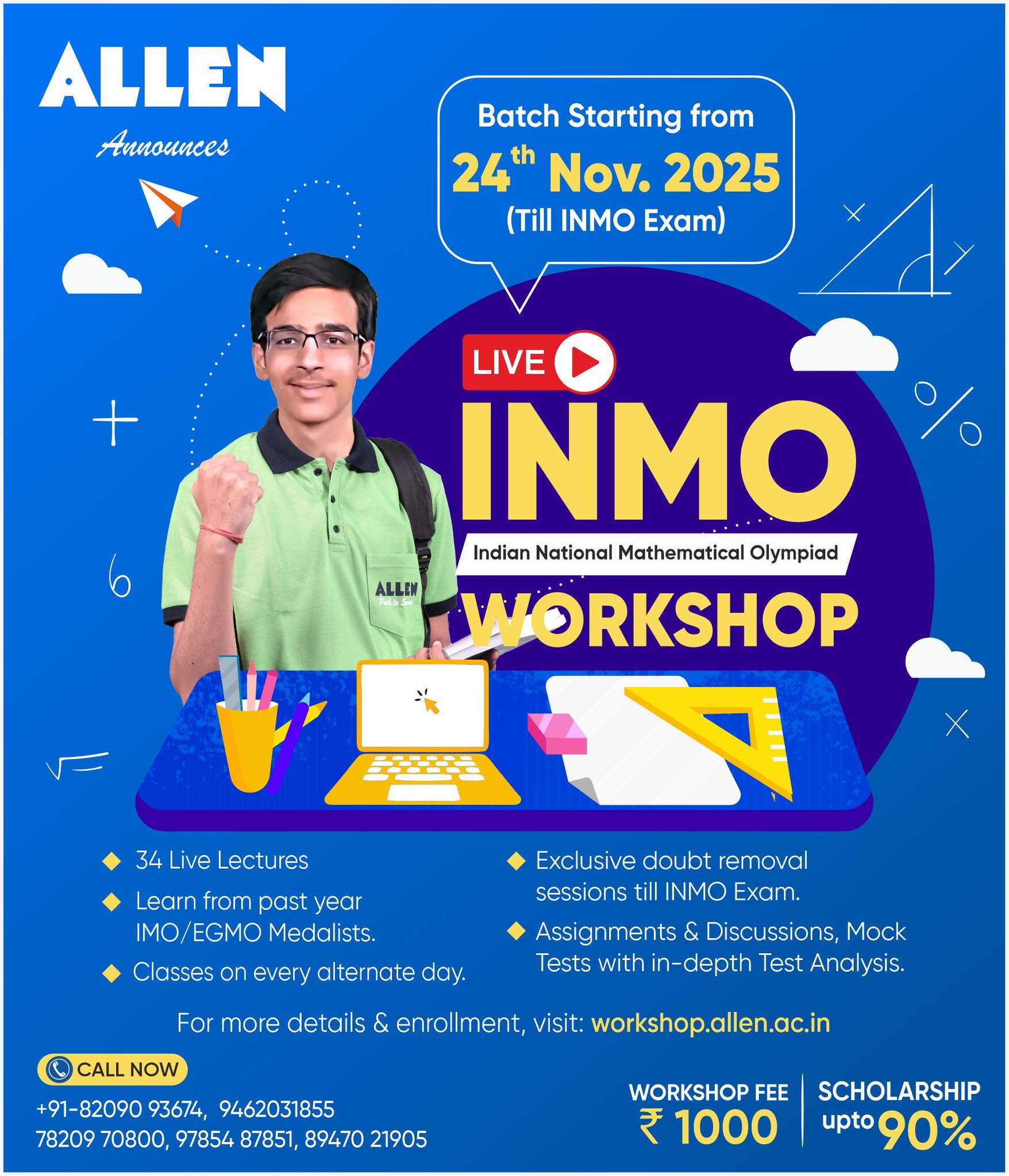 ALLEN Odisha - 🚀 ALLEN Announces: INMO Workshop ! Get... | Facebook