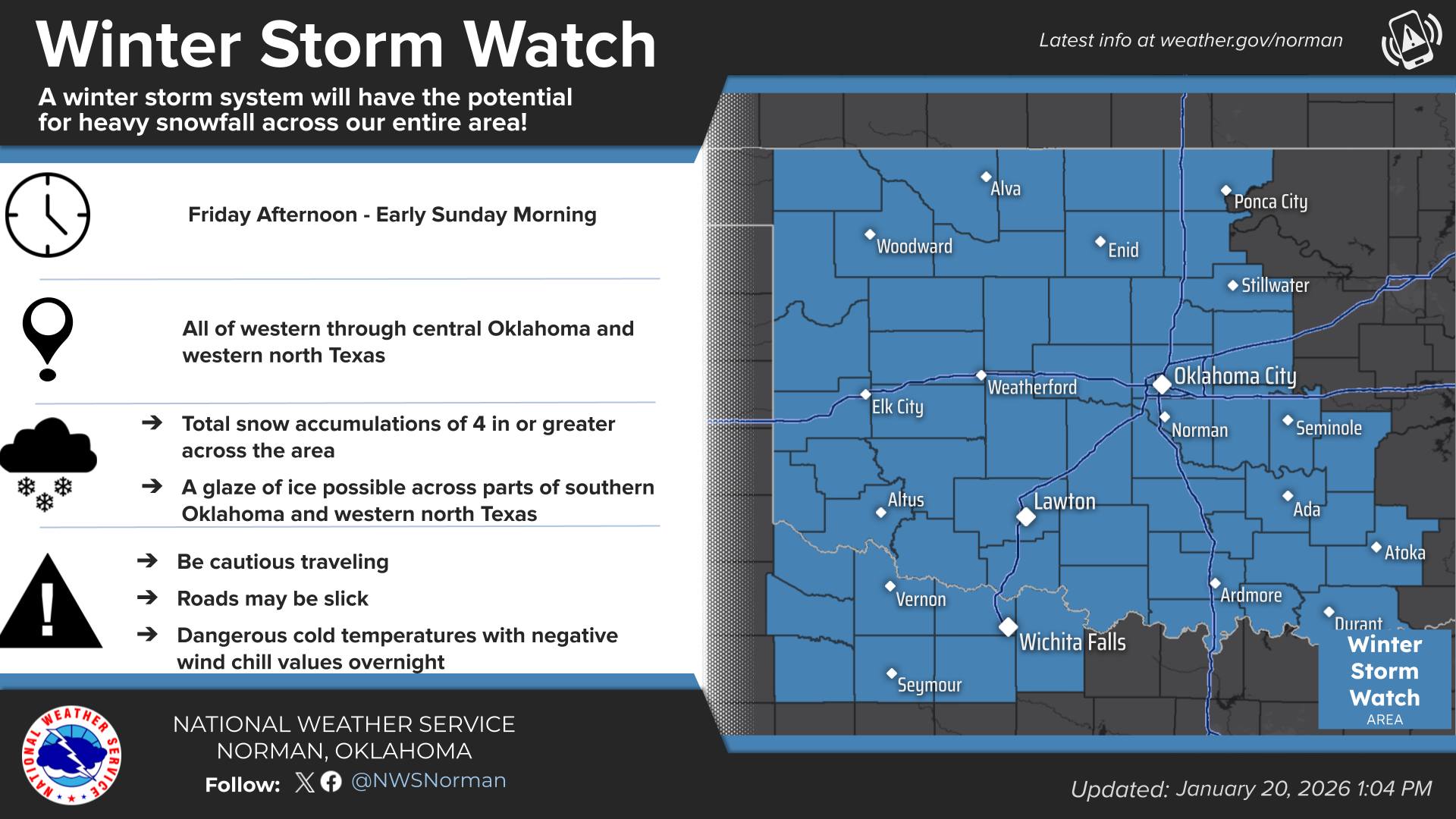 Enid - WINTER STORM WATCH BUZZ: A Winter Storm Watch will be in effect ...