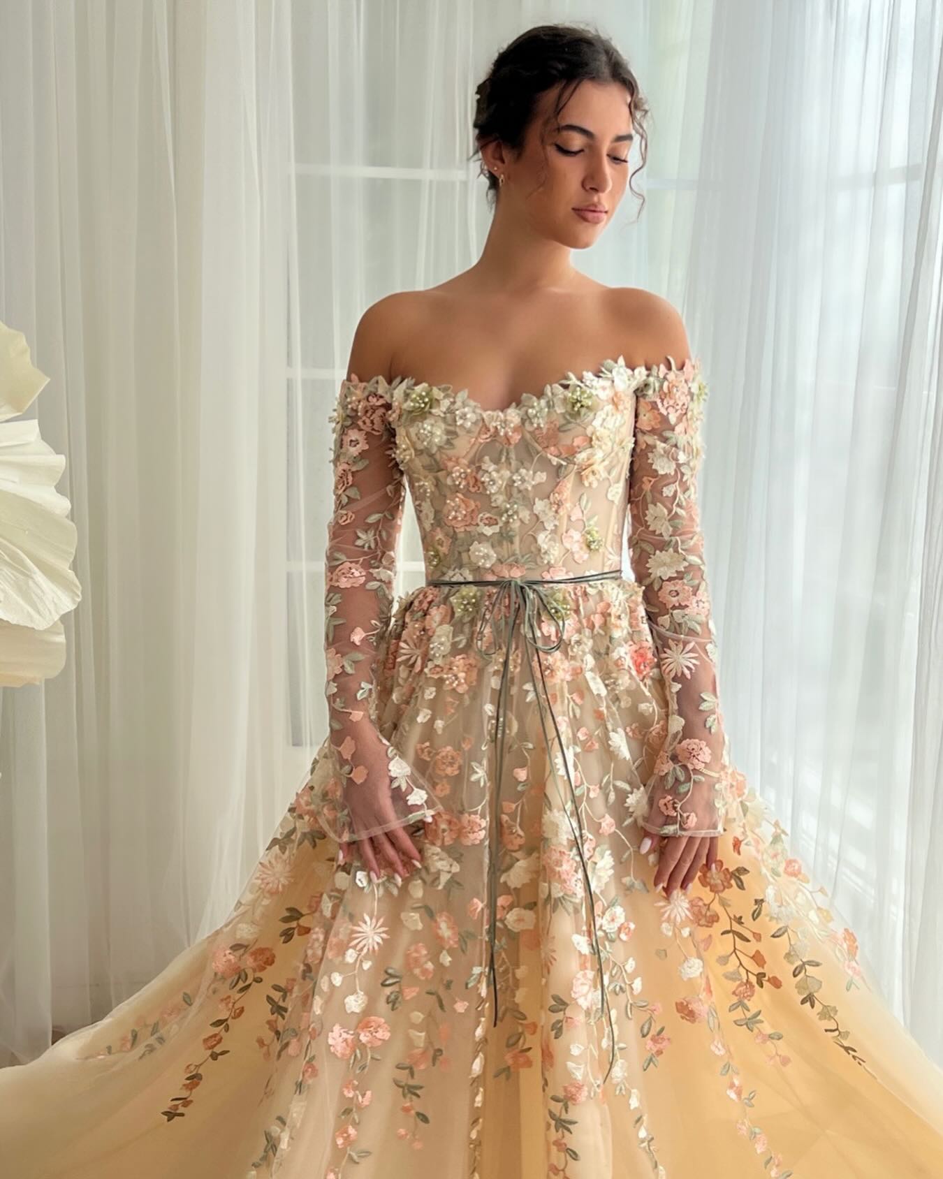 open lace back dress Gilded Glamour Gown Teuta Matoshi