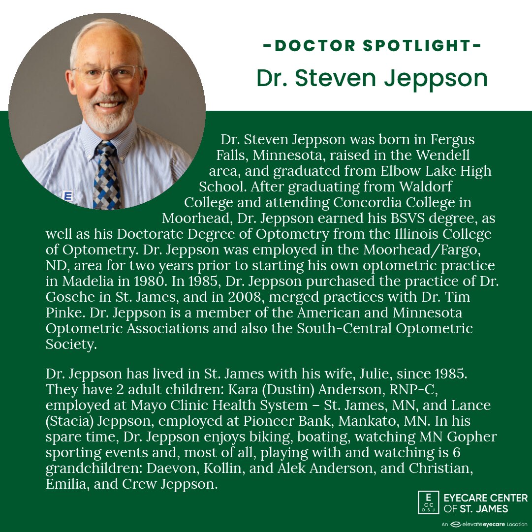 👓 Doctor Spotlight: Dr.... - Eyecare Center of St. James | Facebook