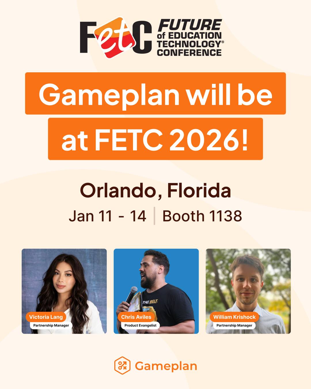 Gameplan - We’ll be at #FETC2026! You can find Gameplan at Booth 1138 ...
