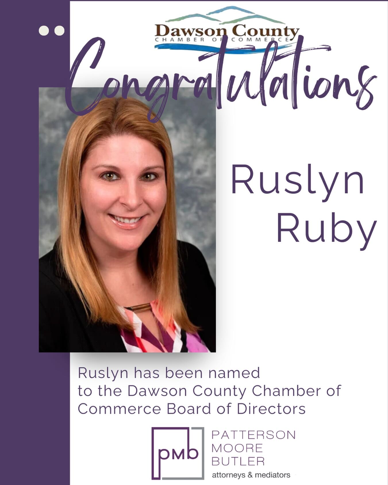 Leadership Announcement ... - Patterson Moore Butler, LLC | Facebook