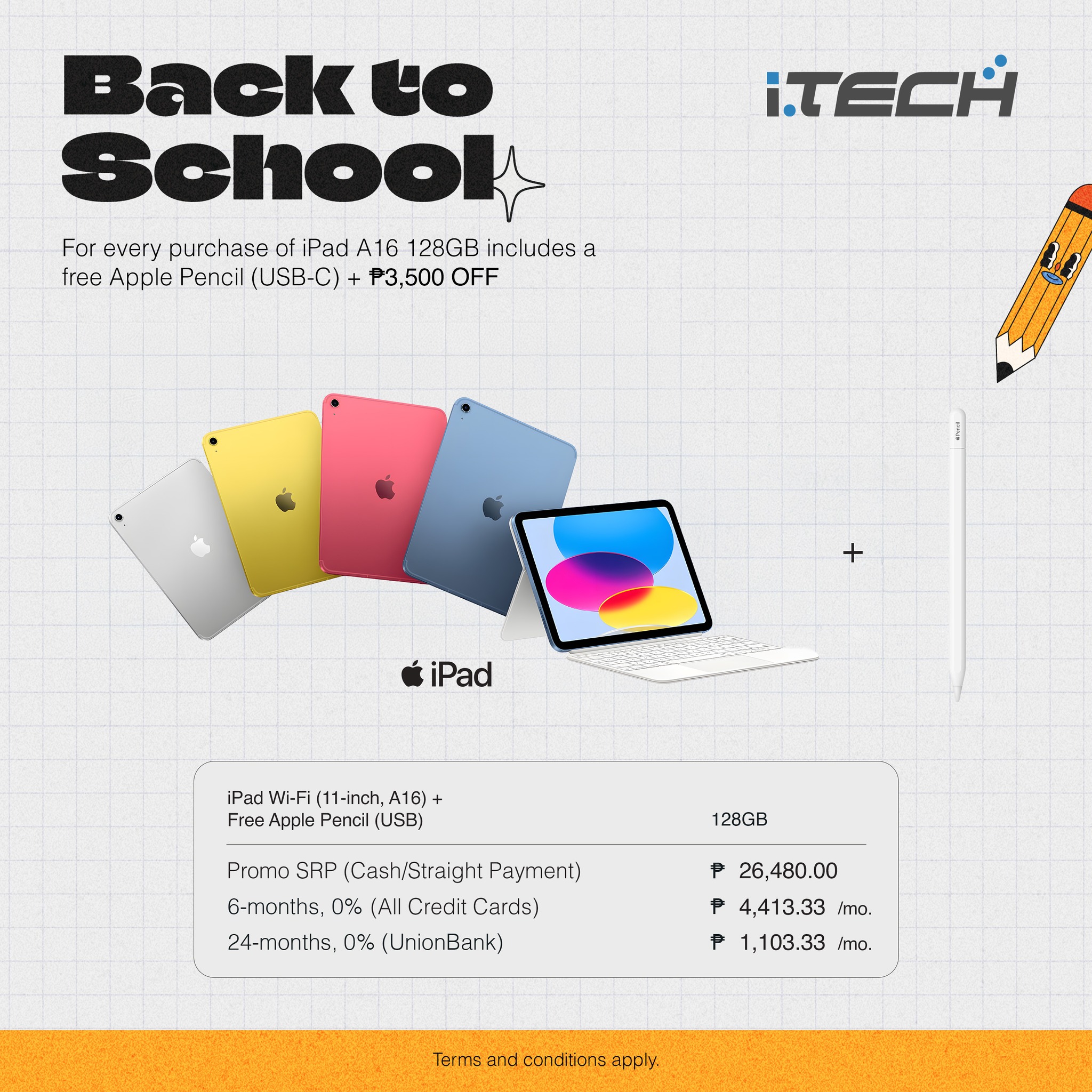 新品】iPad（A16）Wi-Fi＆Apple Pencil（USB-C） Apple Pencil (USB-C 