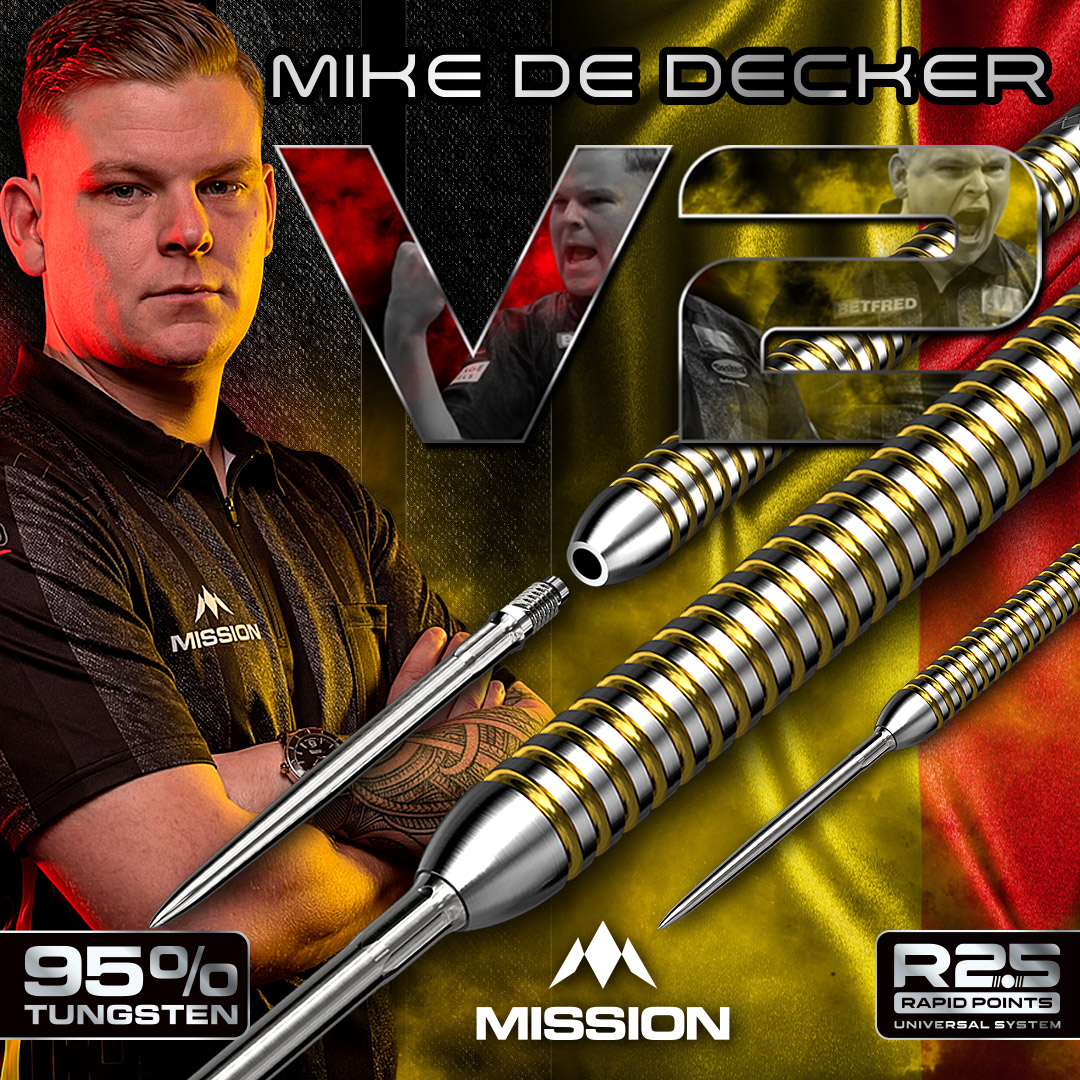 𝗡𝗘𝗪 𝗜𝗡: Mission Darts Mike De Decker V2 Darts 🆕🎯 ⚫️ Ultra