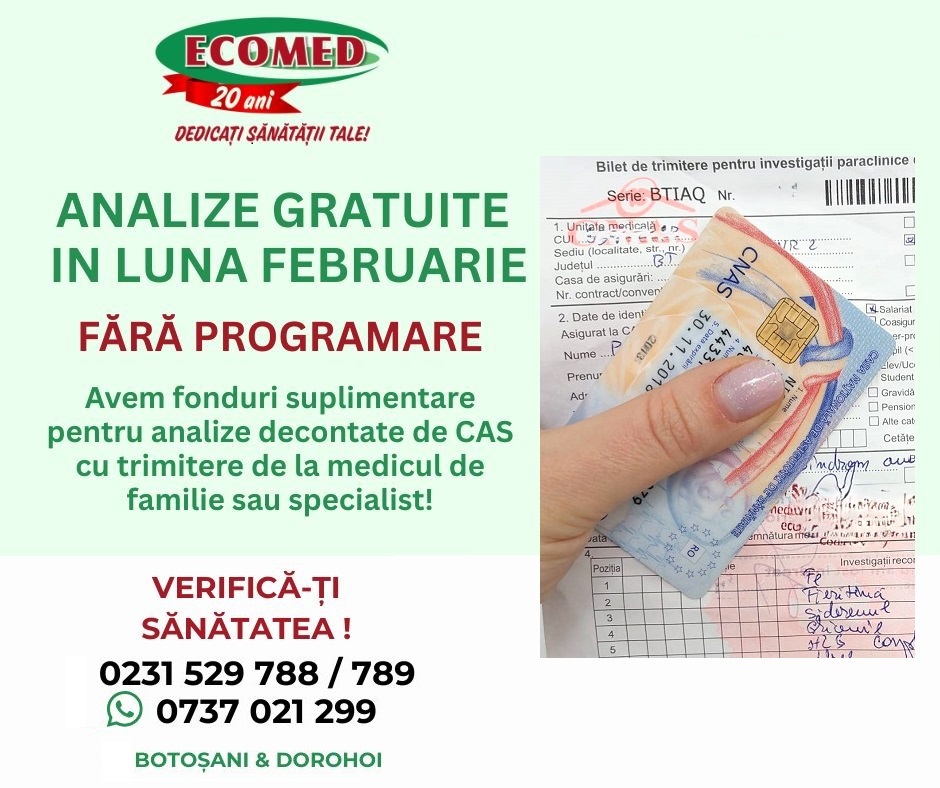 📣În luna februarie fă-ți... - Centrul Medical Ecomed | Facebook