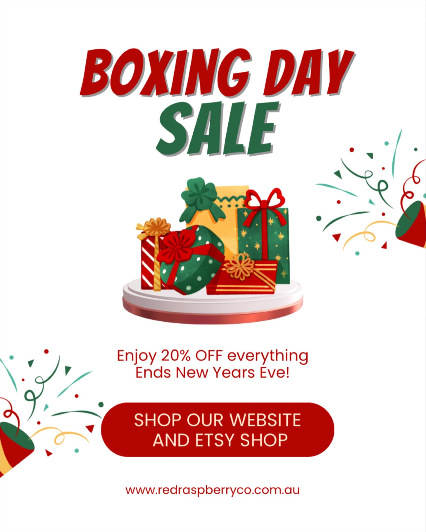 🎉 Boxing Day Sale is LIVE! 🎉 We’re... - Red Raspberry Co | Facebook