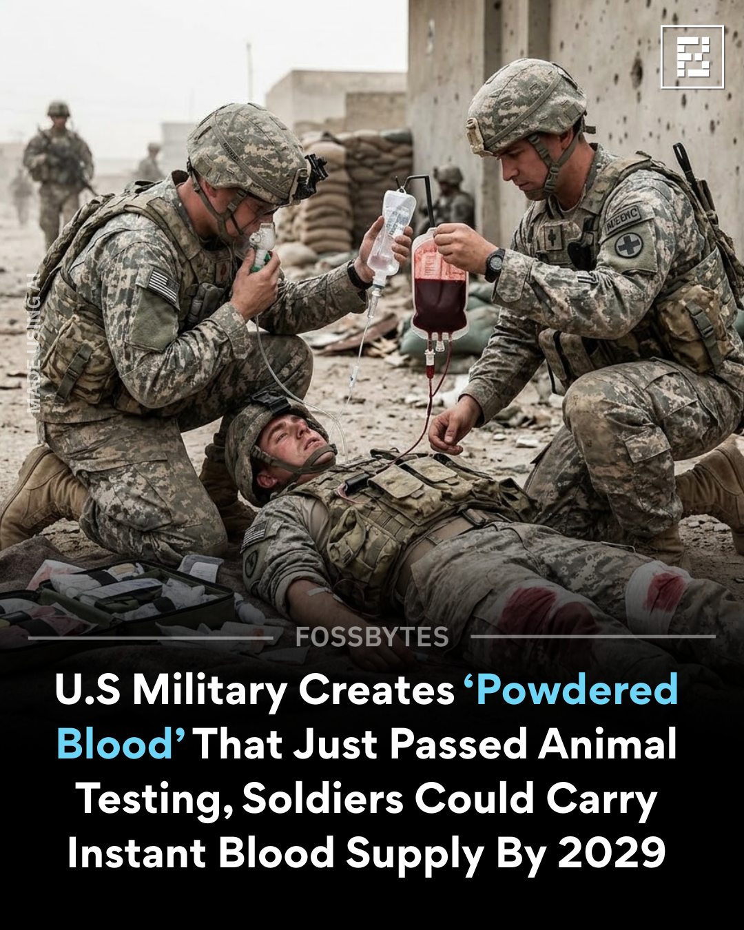 DARPA, the Pentagon's research agency, has developed a powdered