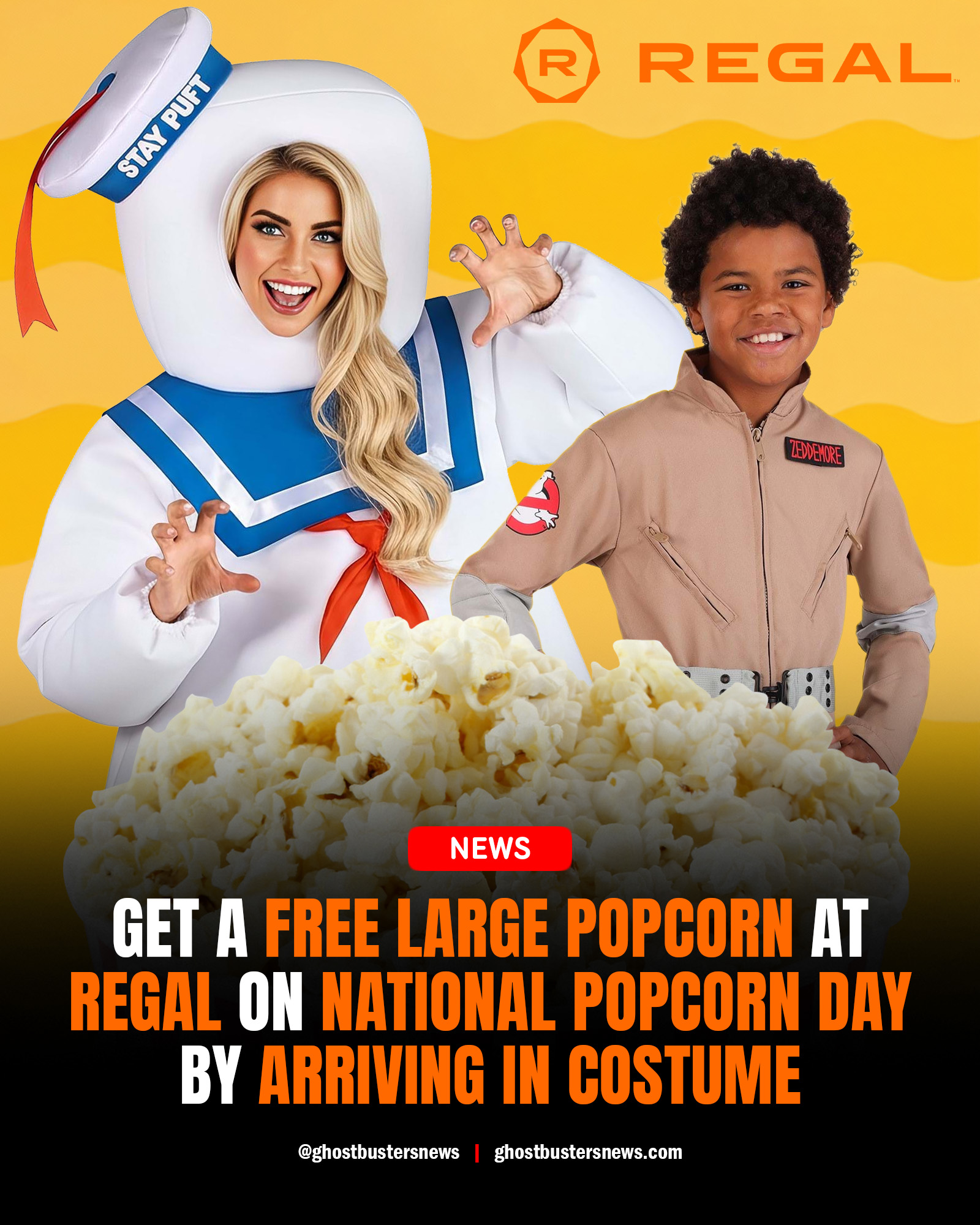GhostbustersNews.com - On January 19, Regal is offering a free large ...