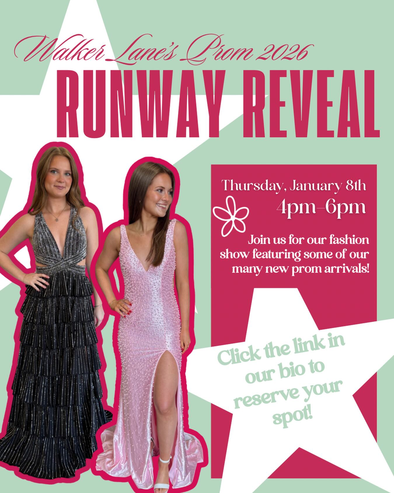 Walker - Walker Lane’s Prom 2026 RUNWAY REVEAL ⭐️💖 Join us Thursday ...