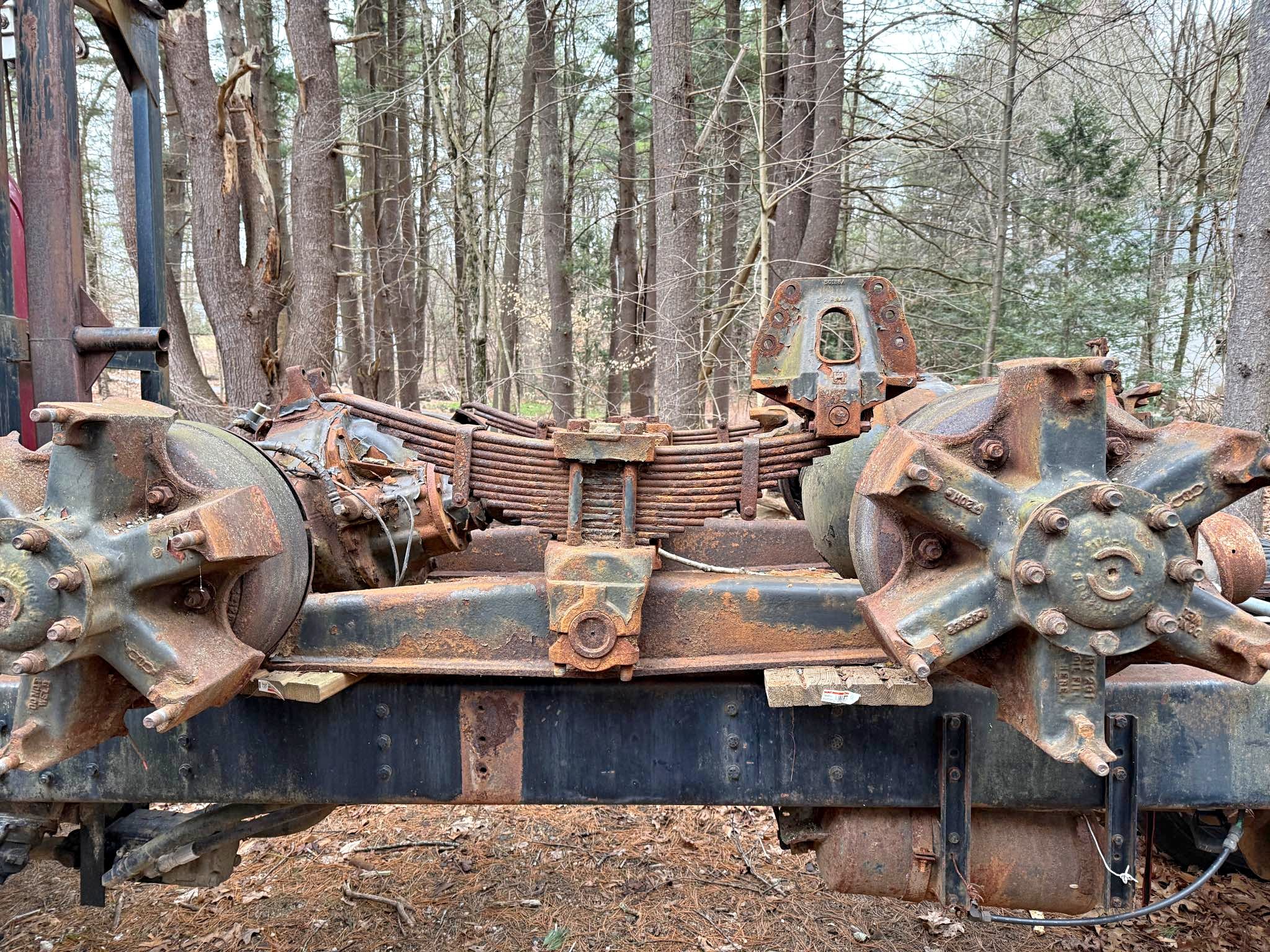 Hendrickson walking beam 46K rear end cut off suspension with full ...