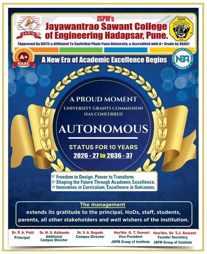 JSPM, JSCOE Hadapsar | Pune
