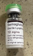 glp-1 vial A Labeled on a Yellow Background, Symbolizing Medication or Treatment Related To Glp-1 Stock Illustration *Purchasing the program does not qualify a patient for treatment Tirzepatide Research Peptide | cGMP