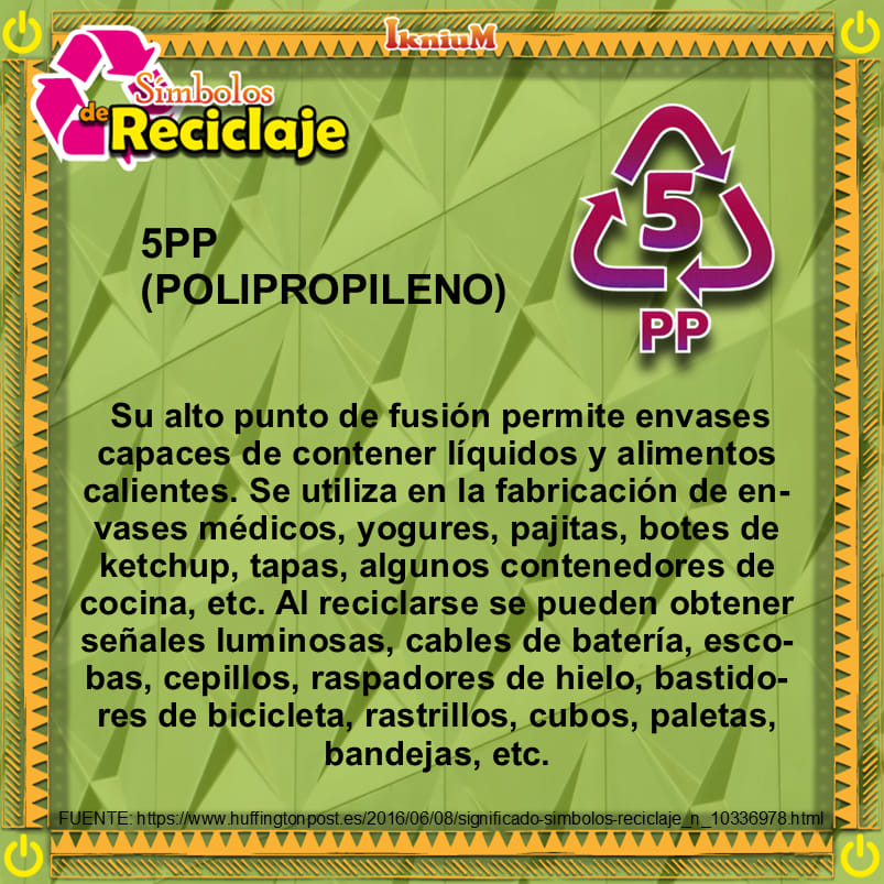 #Símbolo #reciclaje #5PP... - Iknium Editorial | Facebook