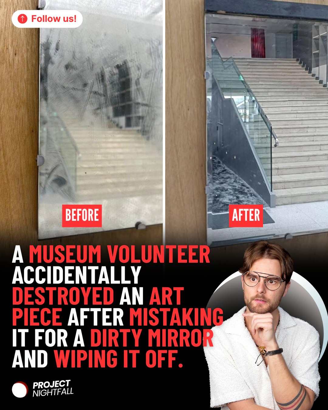 Project - Plot twist: the dirty mirror was the art. The piece was ...