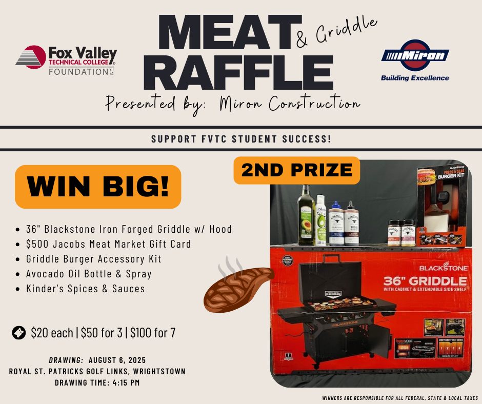 🎉 RAFFLE PRIZE... - Fox Valley Technical College Foundation | Facebook