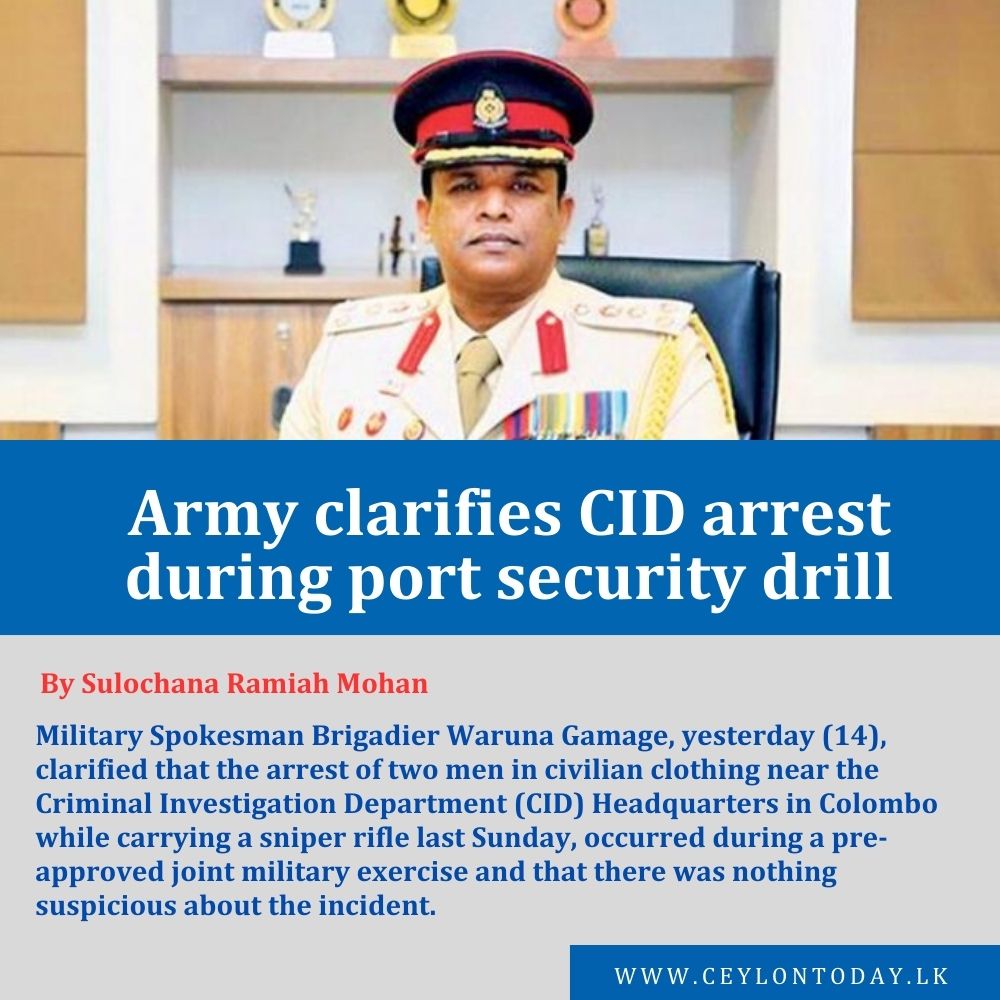 Ceylon Today - Military Clarifies Sniper Rifle Arrest Near... | Facebook