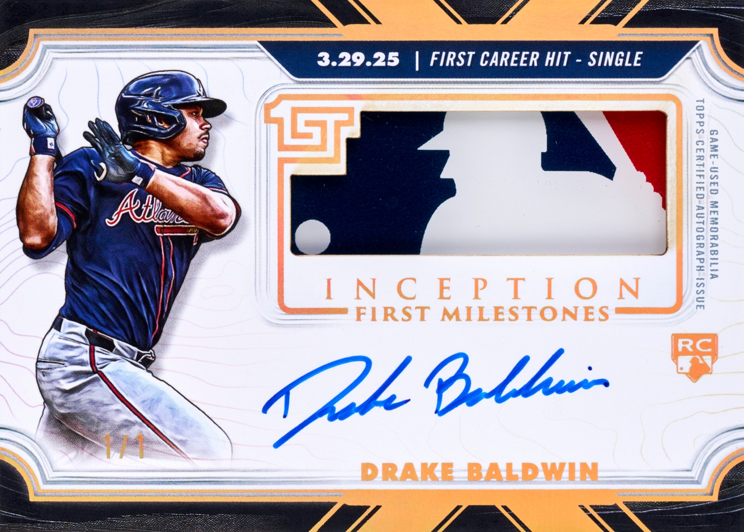 FIRST LOOK: A game-used base from reigning Rookie of the Year 