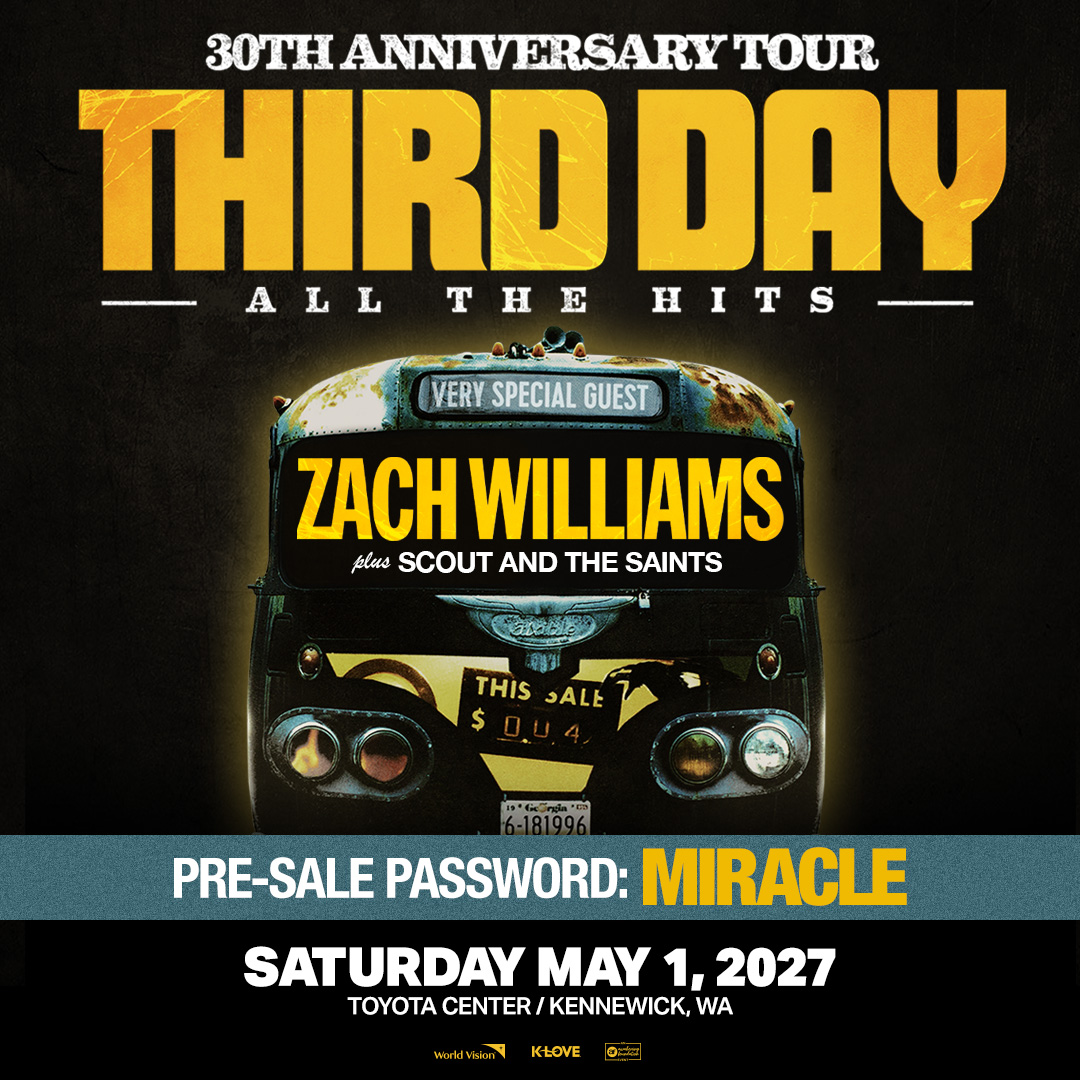 Presale starts now!! THIRD DAY 30TH ANNIVERSARY TOUR with very