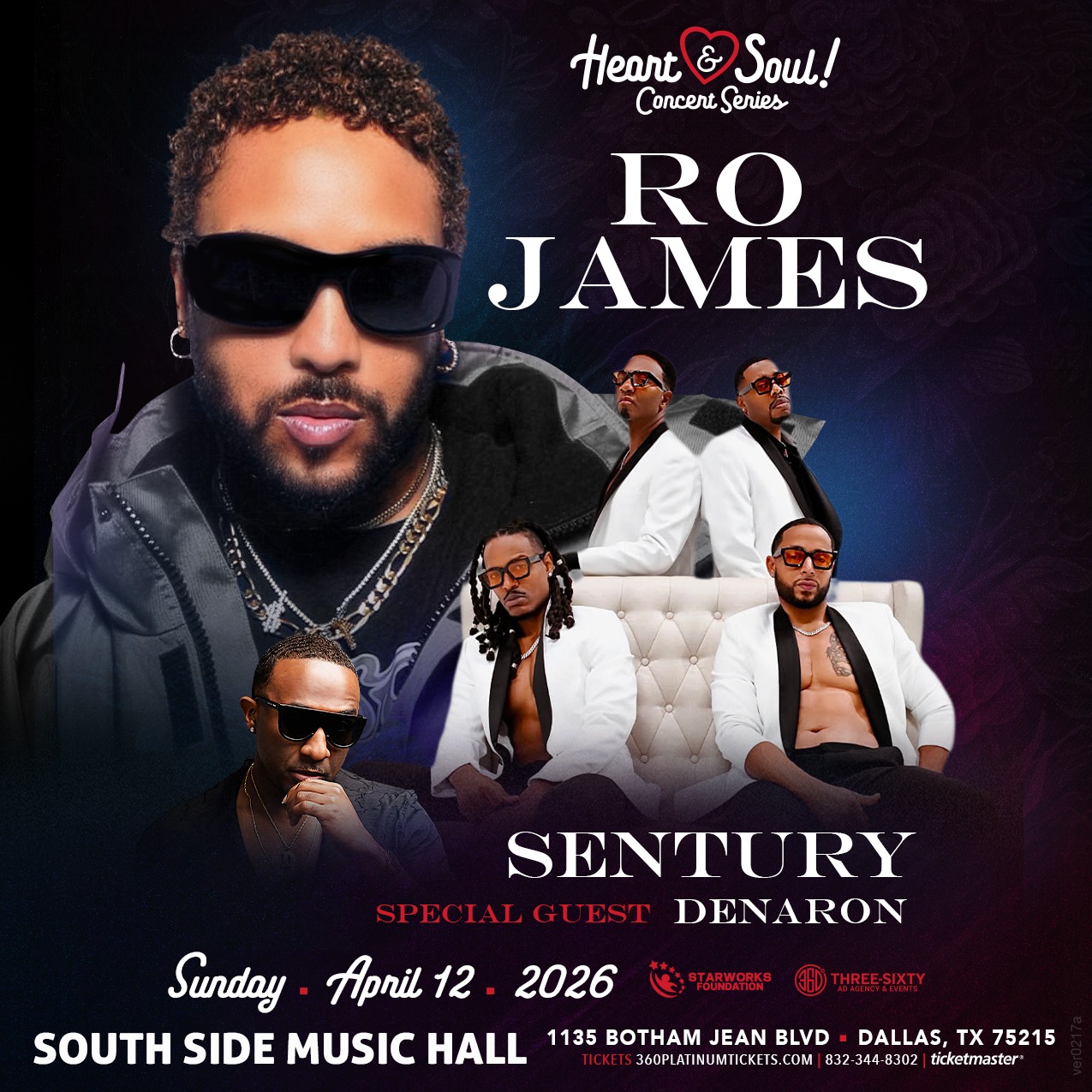 Heart & Soul Concert Series presents: RO JAMES | SENTURY | DENARON