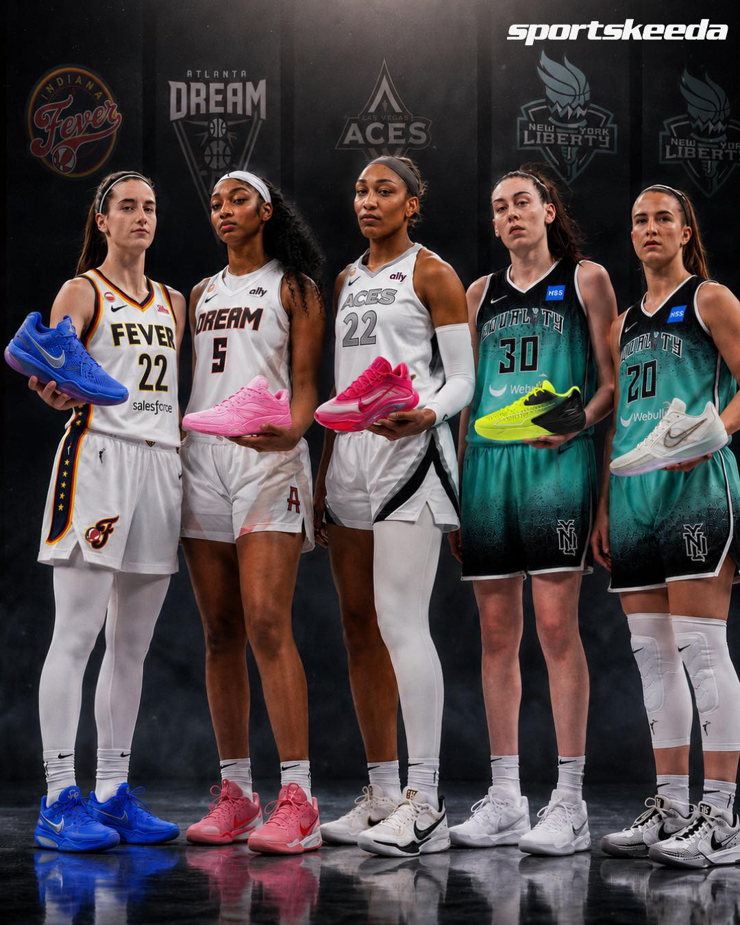 WNBA East All Stars サイン入り写真 All-Star Game WNBA Fan Apparel