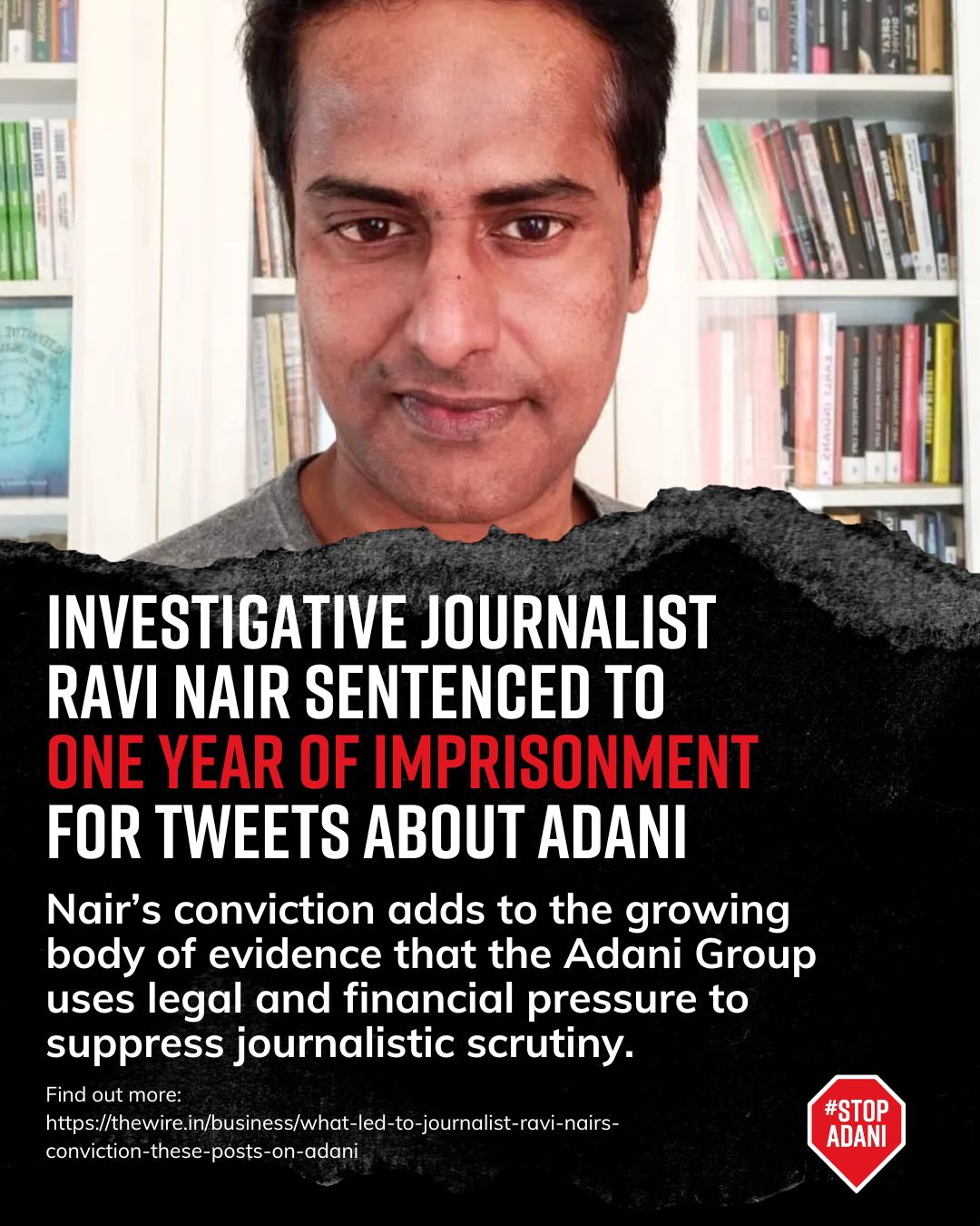 Ben - Investigative journalist Ravi Nair has been sentenced to ONE YEAR ...