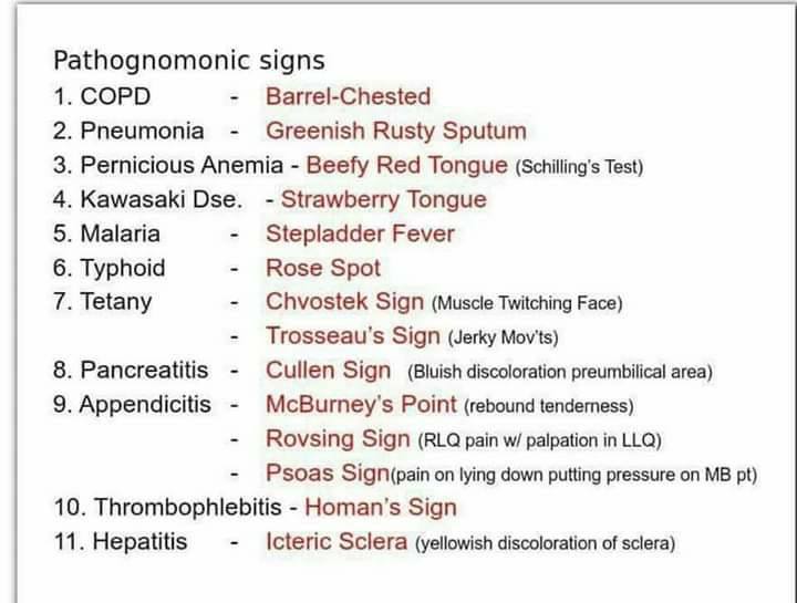 دكتور الا ربع - - Most common signs in disease ...💢