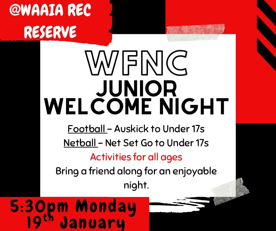 🔴⚫️ All-Ages Football &... - Waaia Football Netball Club | Facebook