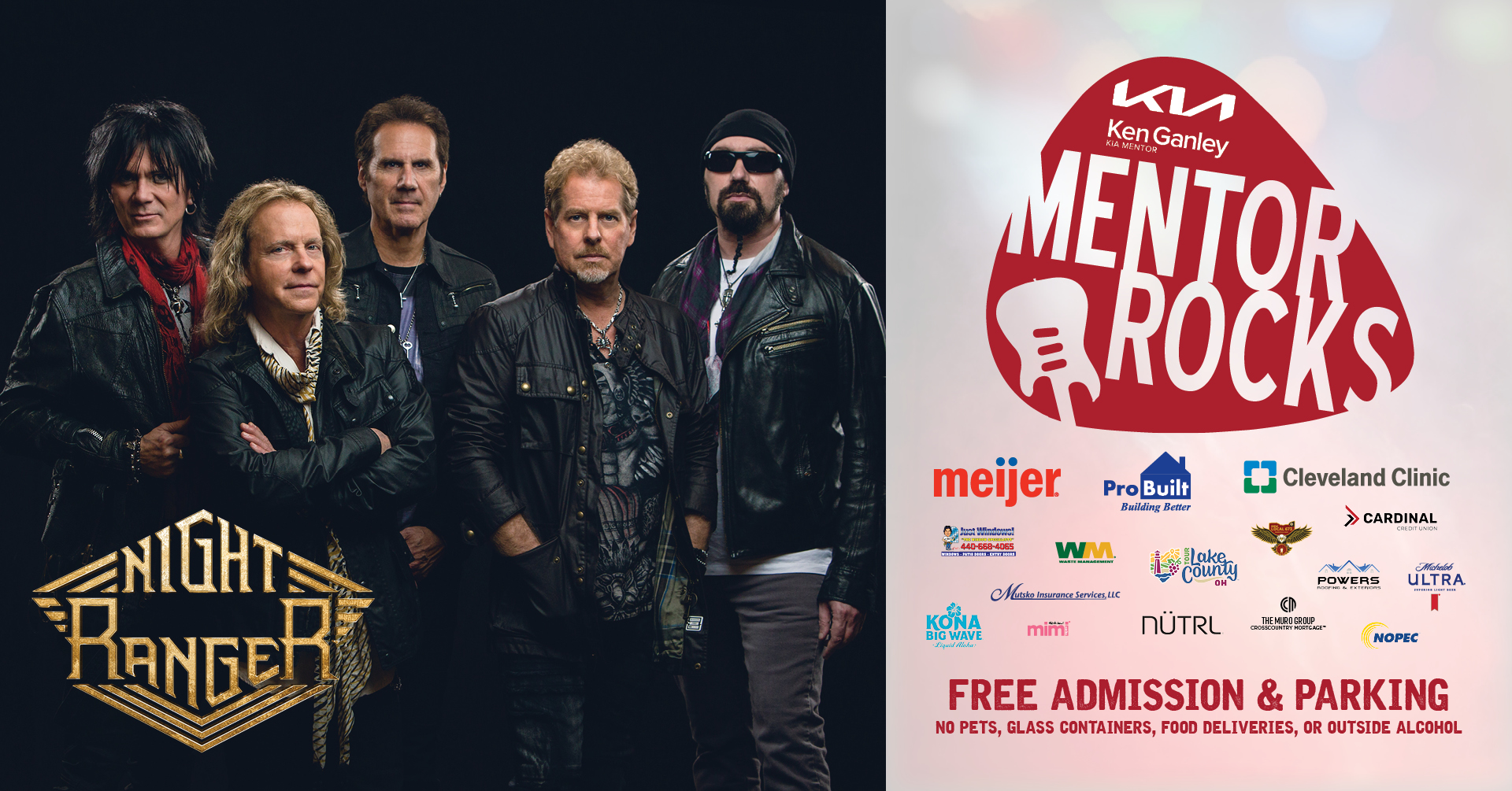 Mentor Rocks with Night Ranger