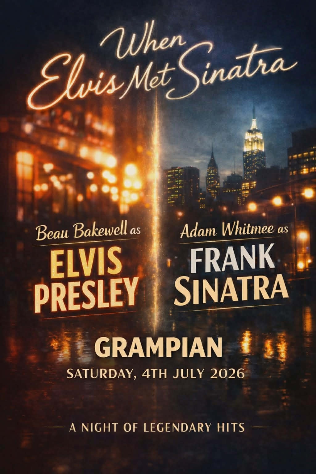 Grampian - WHEN ELVIS MET SINATRA 🎤 A night of legendary hits Step back ...