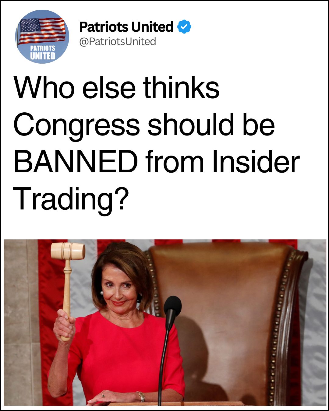 Patriots United - This is an absolute yes from me 100%! | Facebook