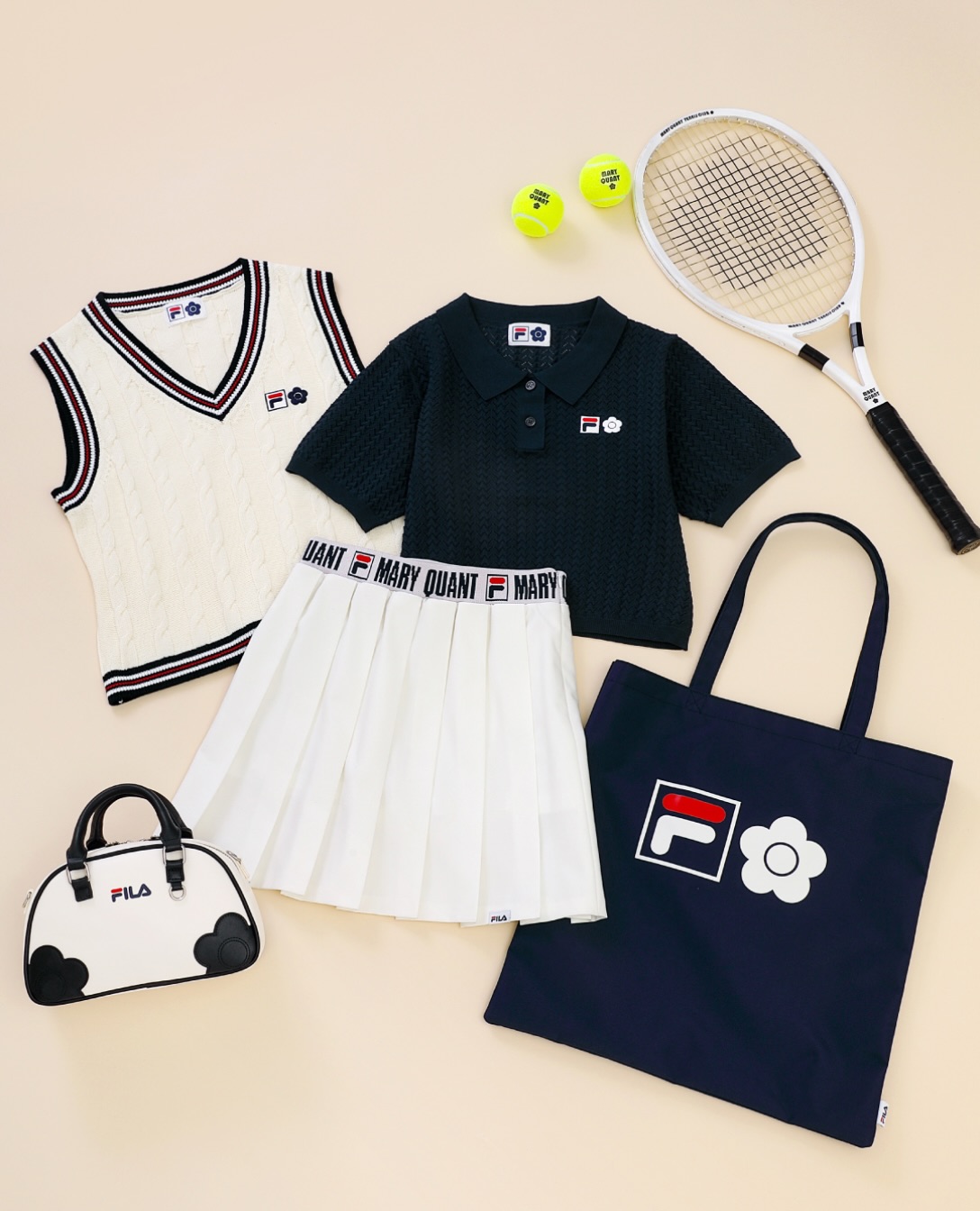 MARY QUANT ナイロンマットサテンデイジー ショルダーバック 2026年