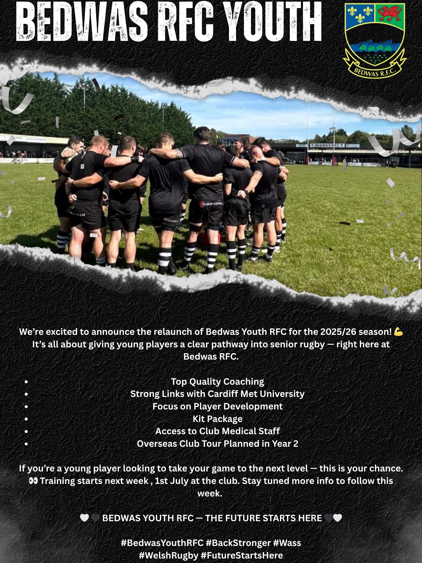 Bedwas - ⚫️⚪️ Bedwas RFC Youth are Back ⚪️⚫️ Bedwas RFC are excited to ...