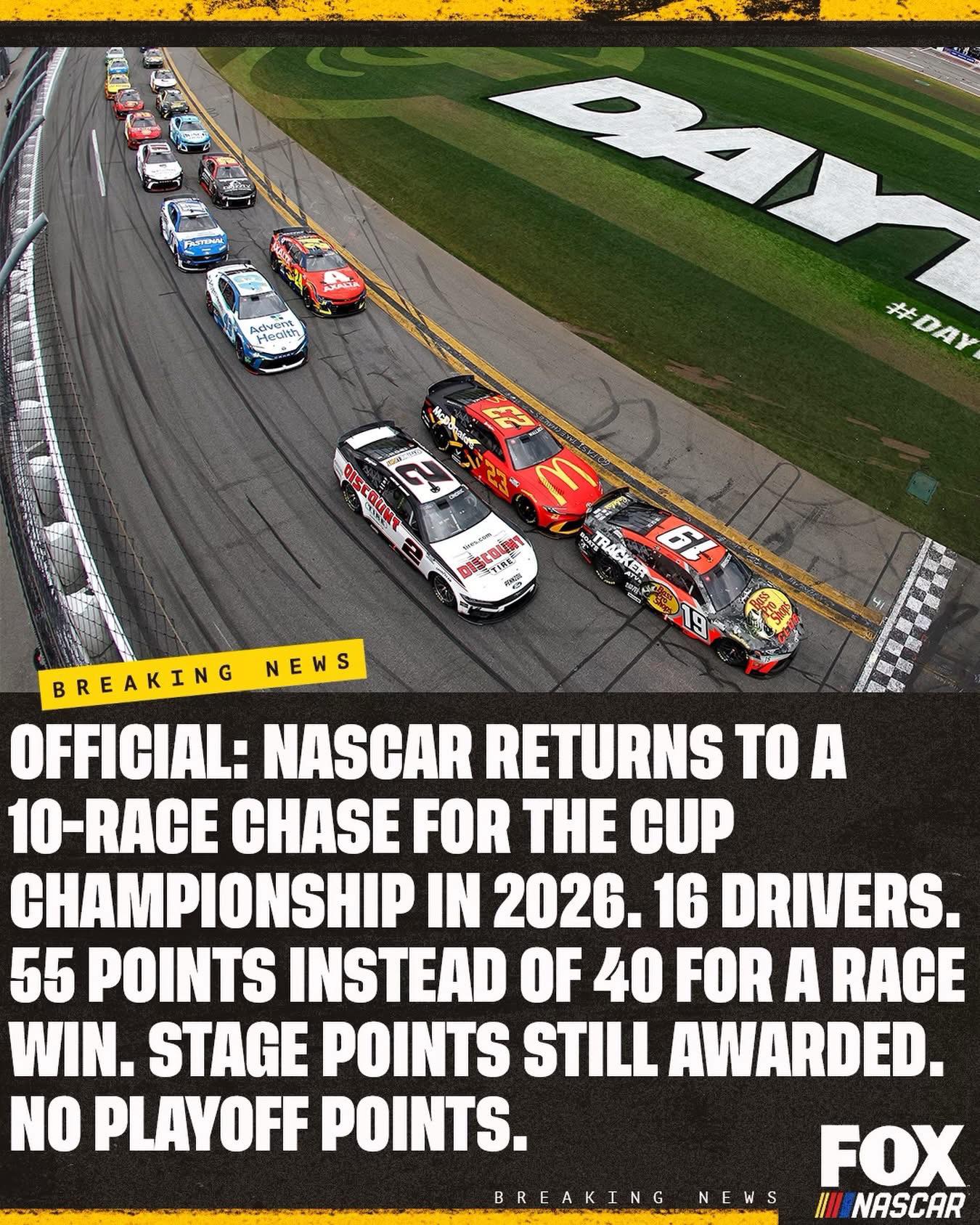 NASCAR - The Chase is back! What stays: - Stage racing - Stage points ...